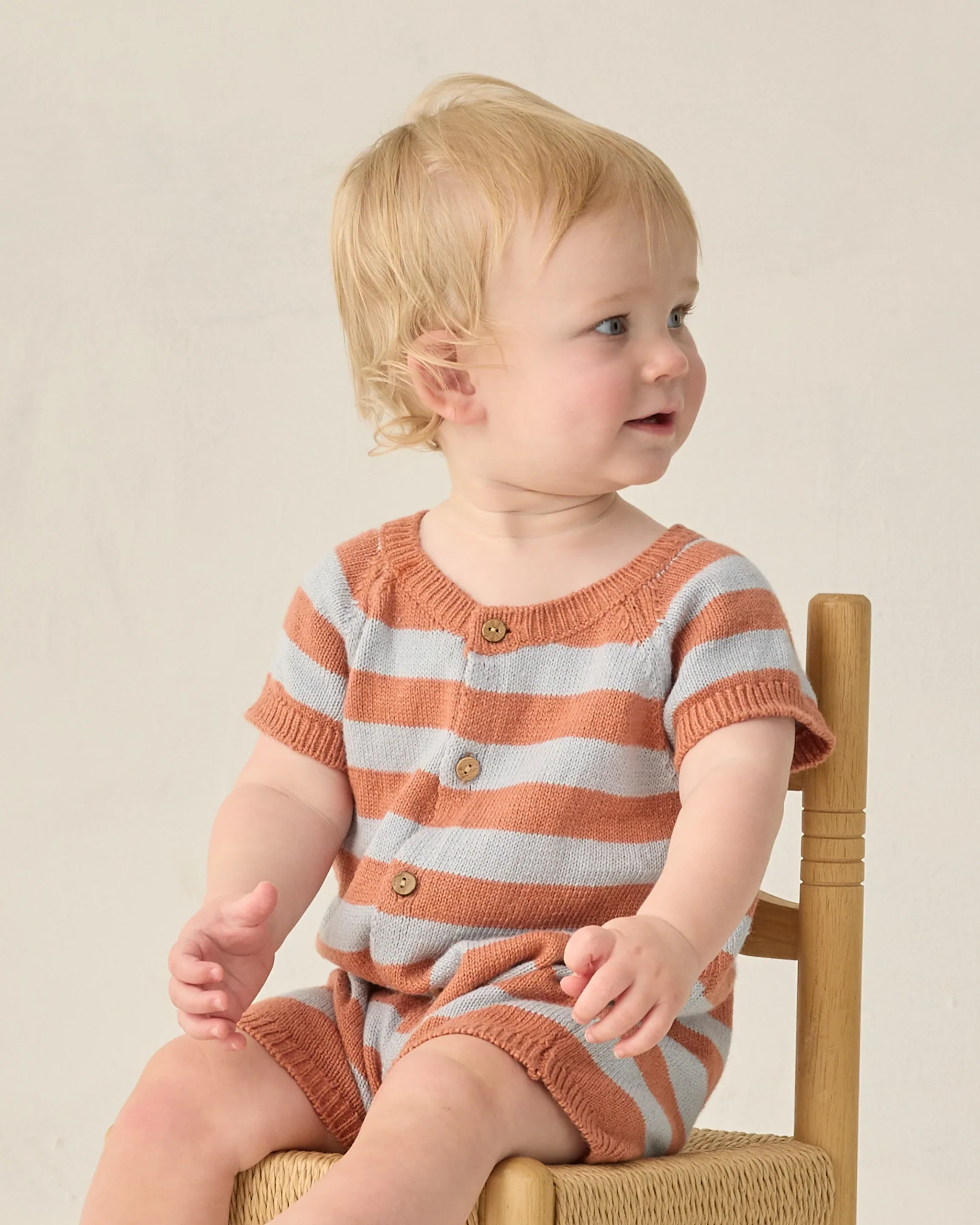 Americana Stripe Liam Knit Romper - Image 2