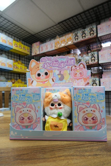 Baby Three Cat Wardrobe Plush Blind Box