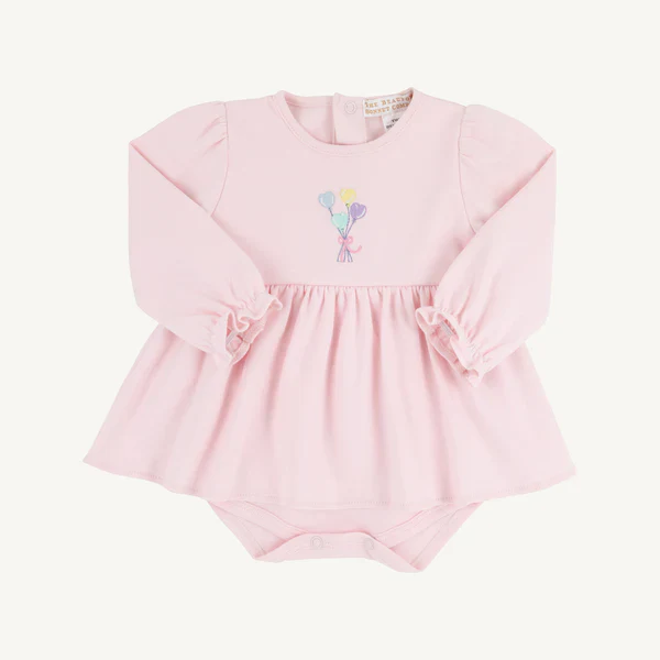 Balloon Embroidery Long Sleeve Daisy's Diaper Cover Dress