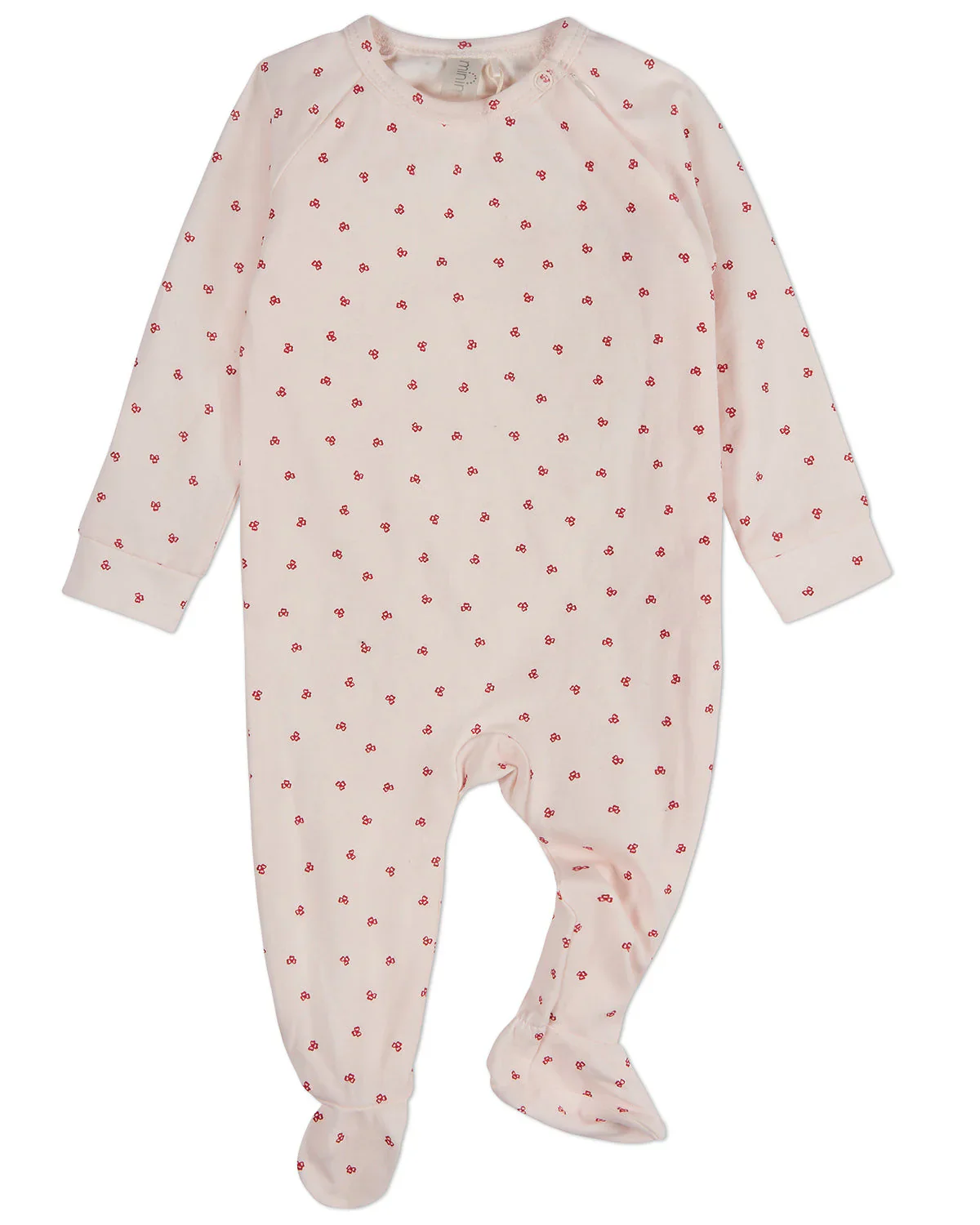 Barely Pink Clover Footie