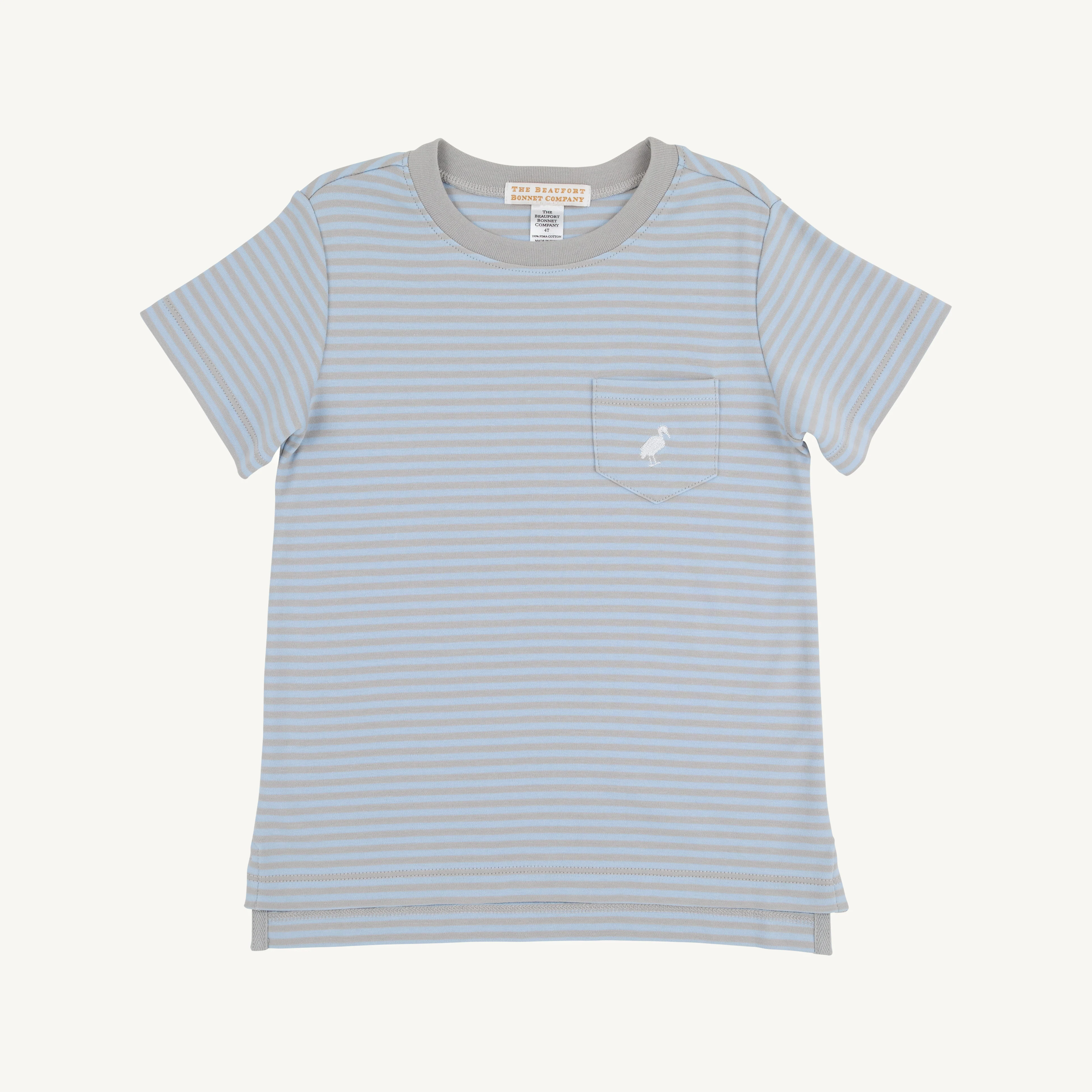 Beale Street Blue and Grantley Gray Stripe Carter Crewneck