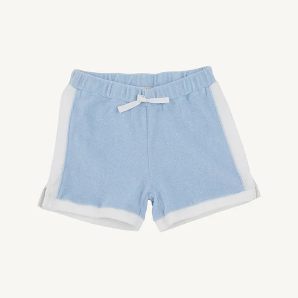 Beale Street Blue/Worth Ave White Shaefer Shorts- Terrycloth
