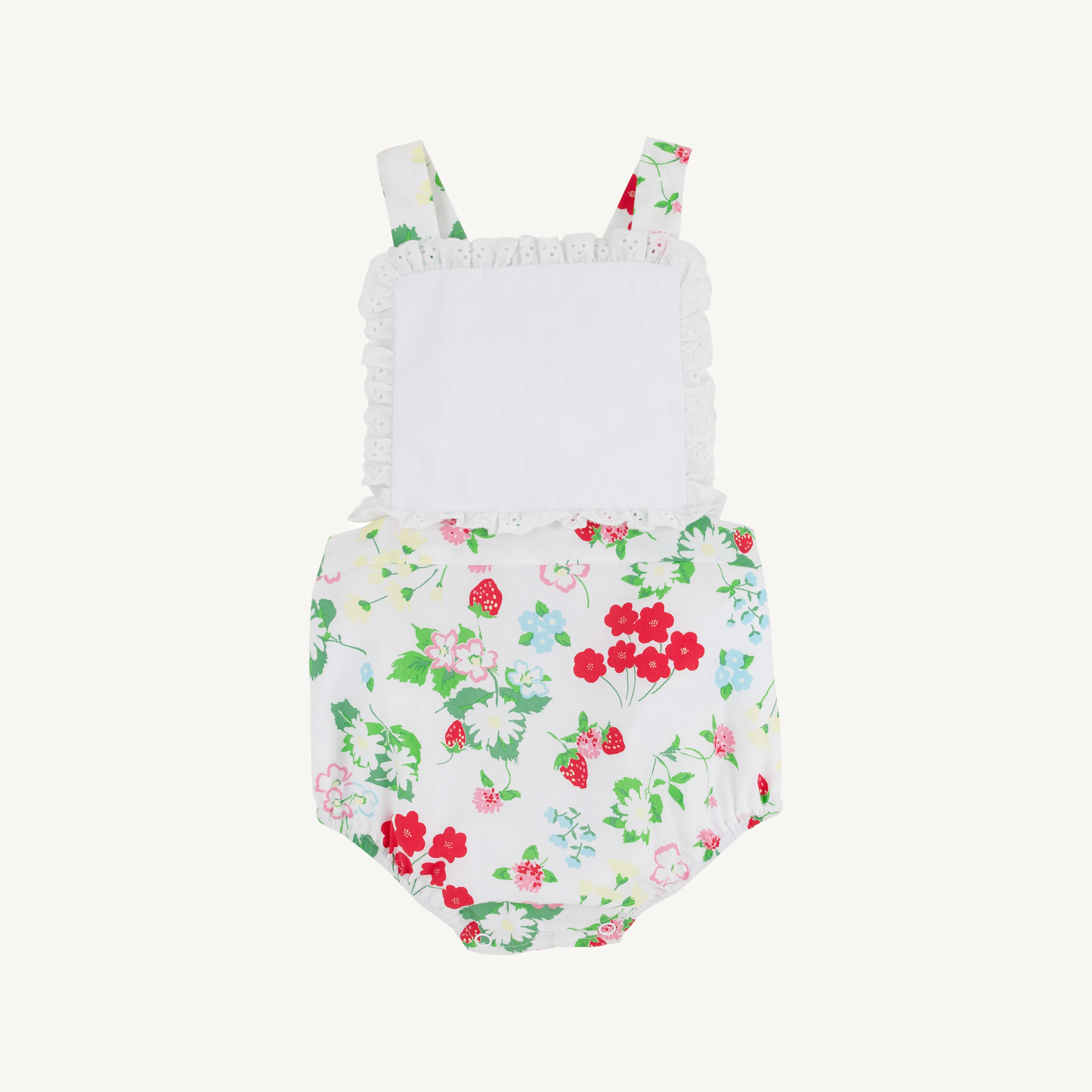 Berry Sweet/Worth Ave White Sally Sunsuit