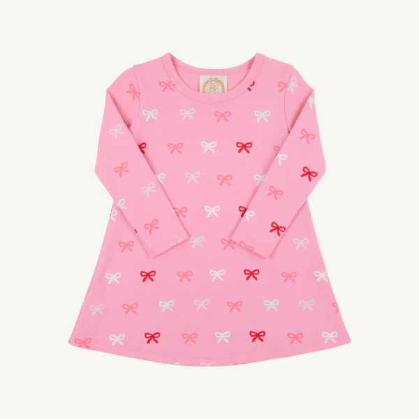 Bitty Bows Long Sleeve Polly Play Dress