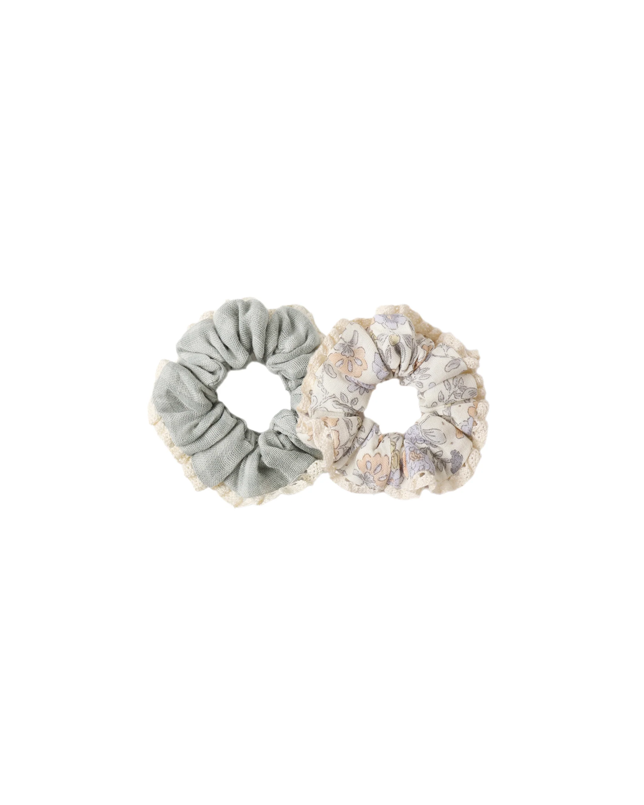 Bloom, Green Gingham Scrunchie Set