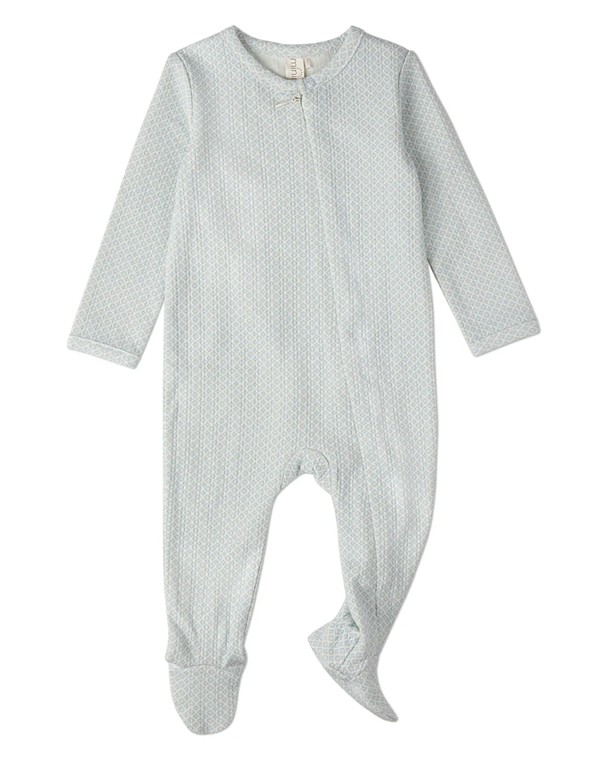 Blue All Over Abstract Print Footie