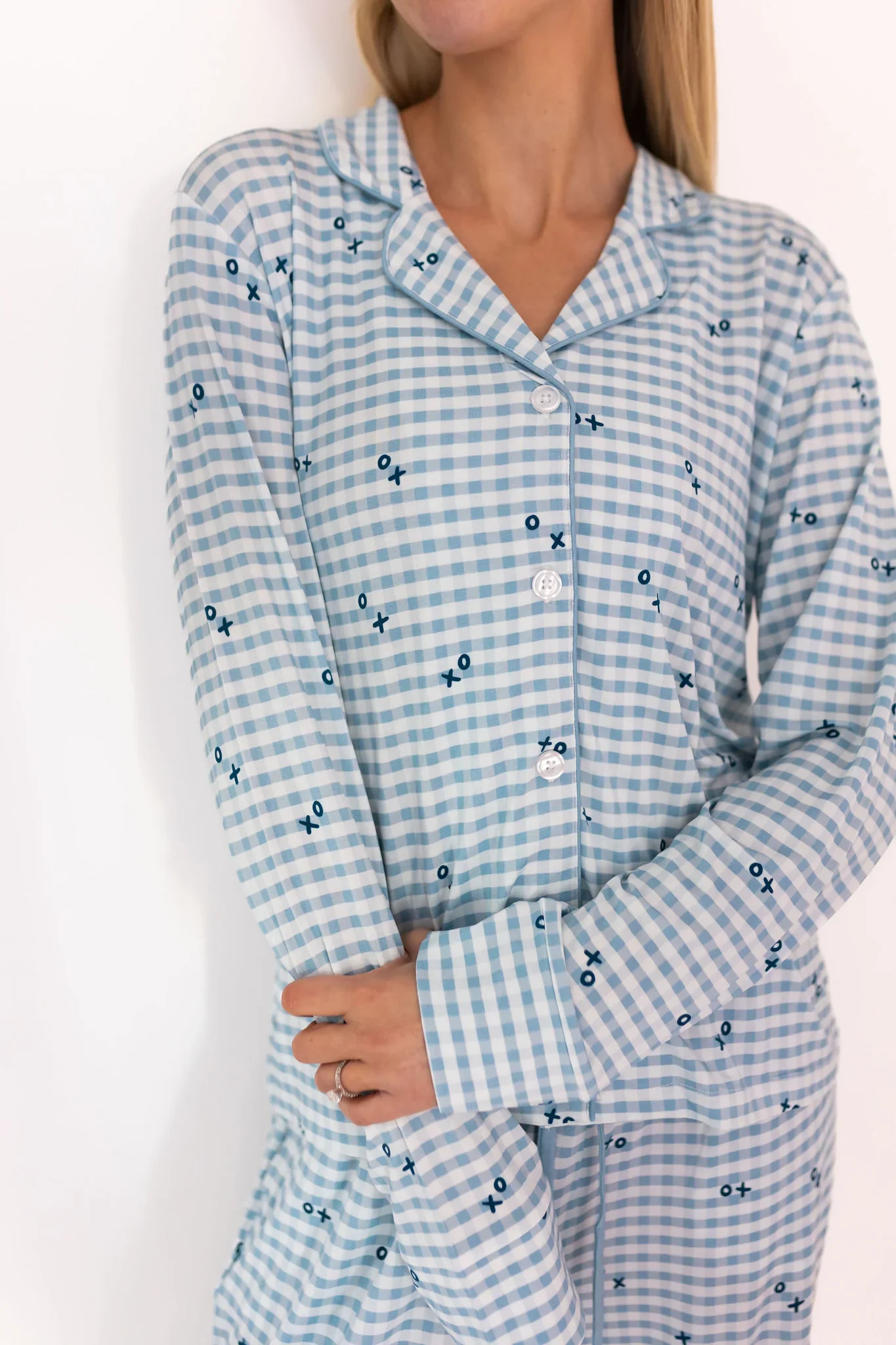 Blue XO Gingham Women's Set - Image 2
