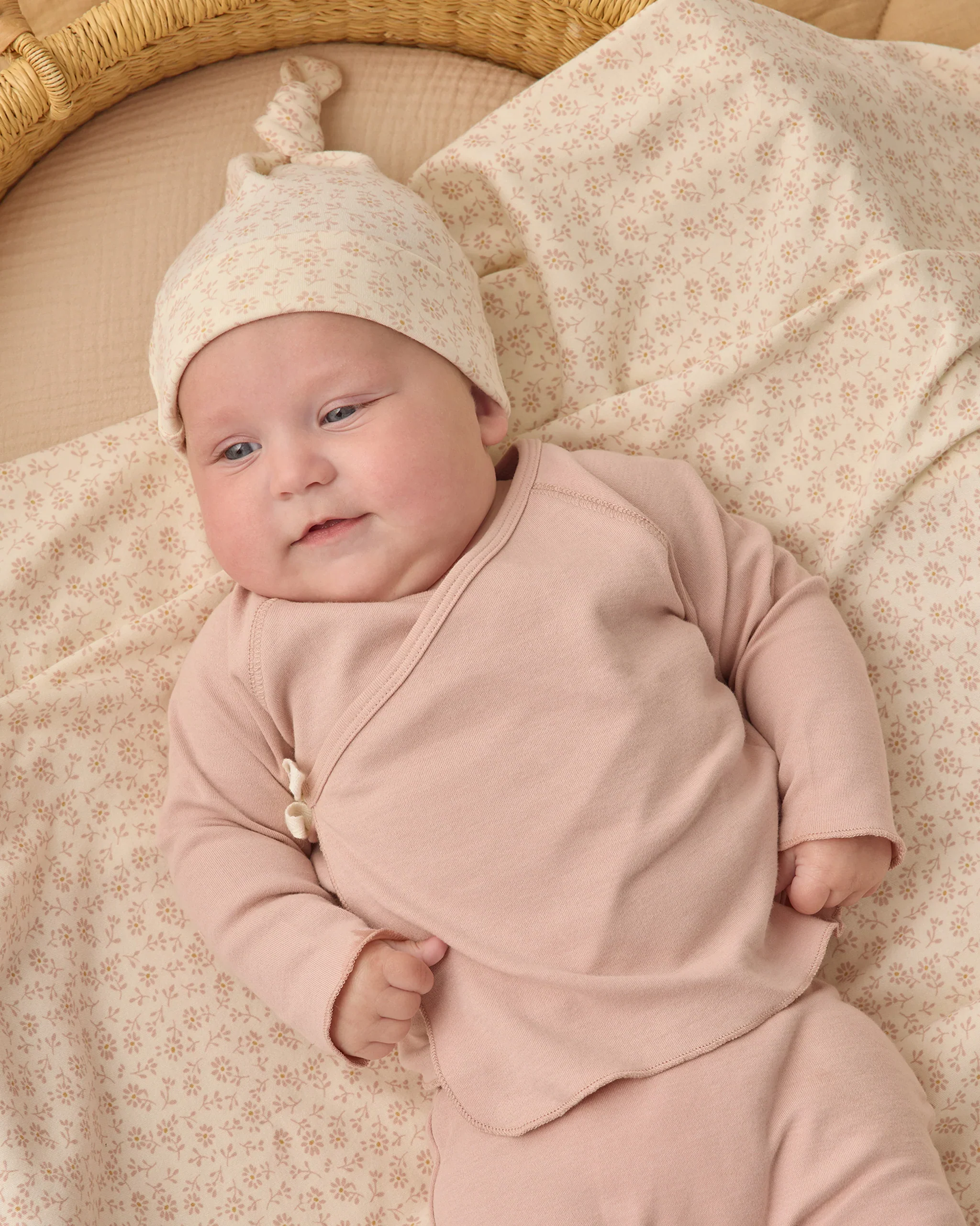 Blush Wrap Top + Footed Pant Set - Image 2