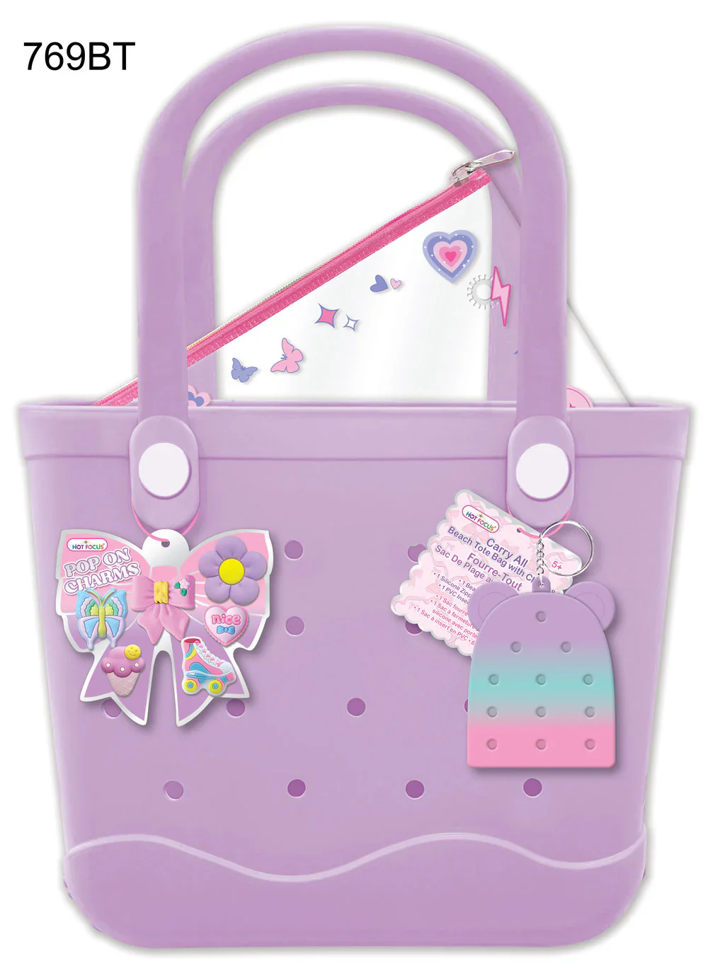 Bowtiful Carry All Beach Tote Bag with Charms
