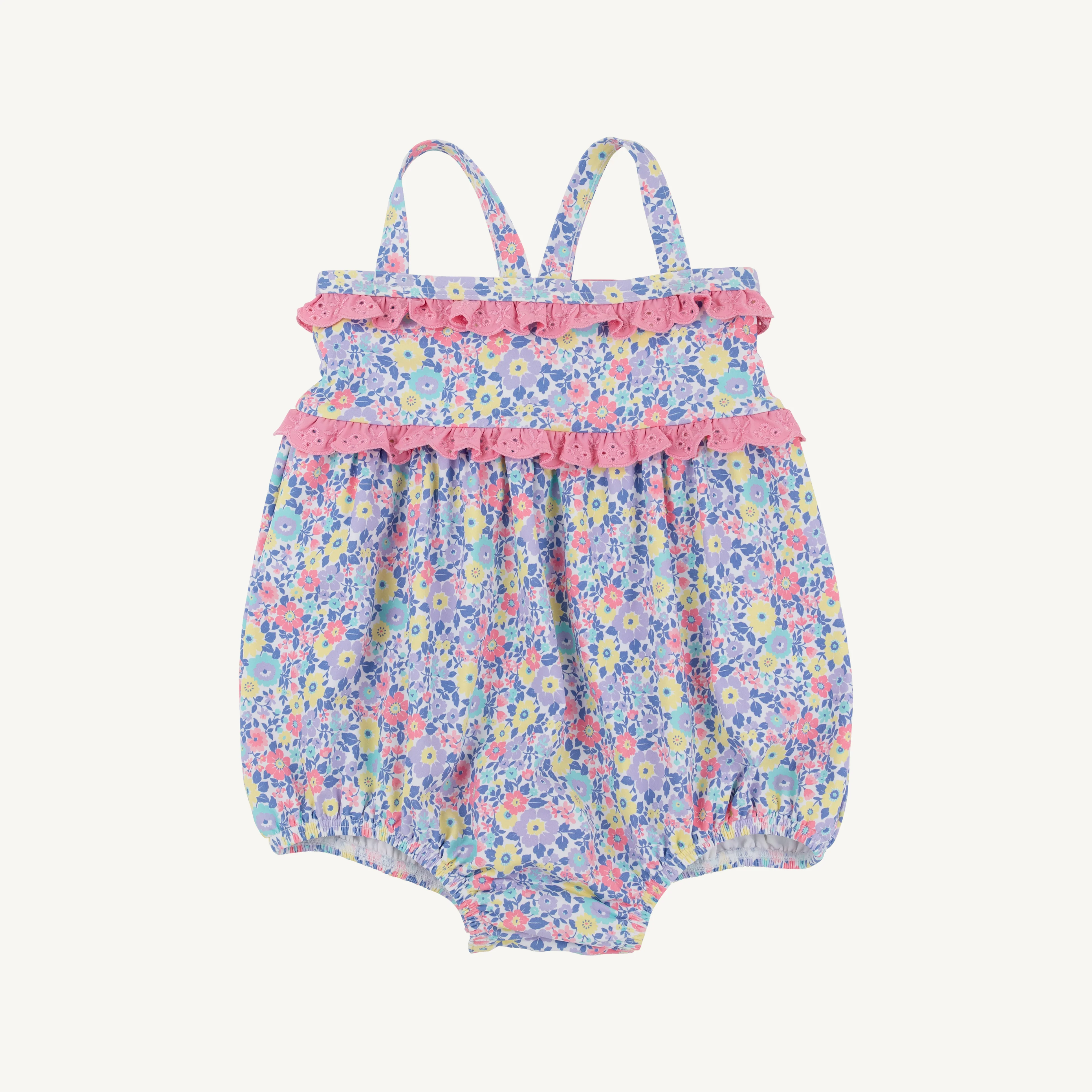 Briar Patch Petals/Hamptons Hot Pink St. Bart's Bubble Bathing Suit