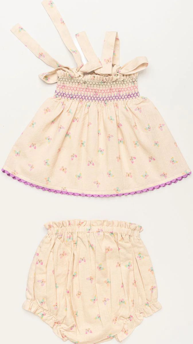 Butterfly Baby Smock Top & Bloomers