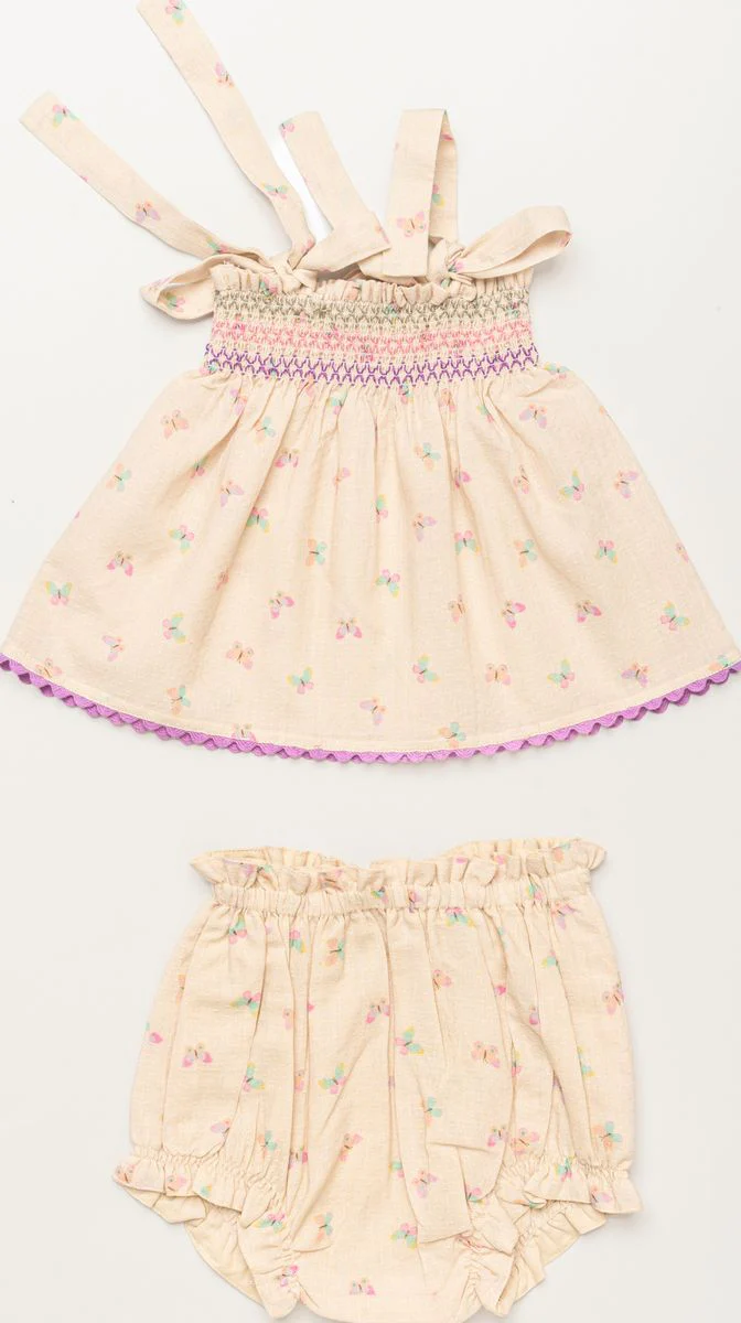 Butterfly Baby Smock Top & Bloomers - Image 2