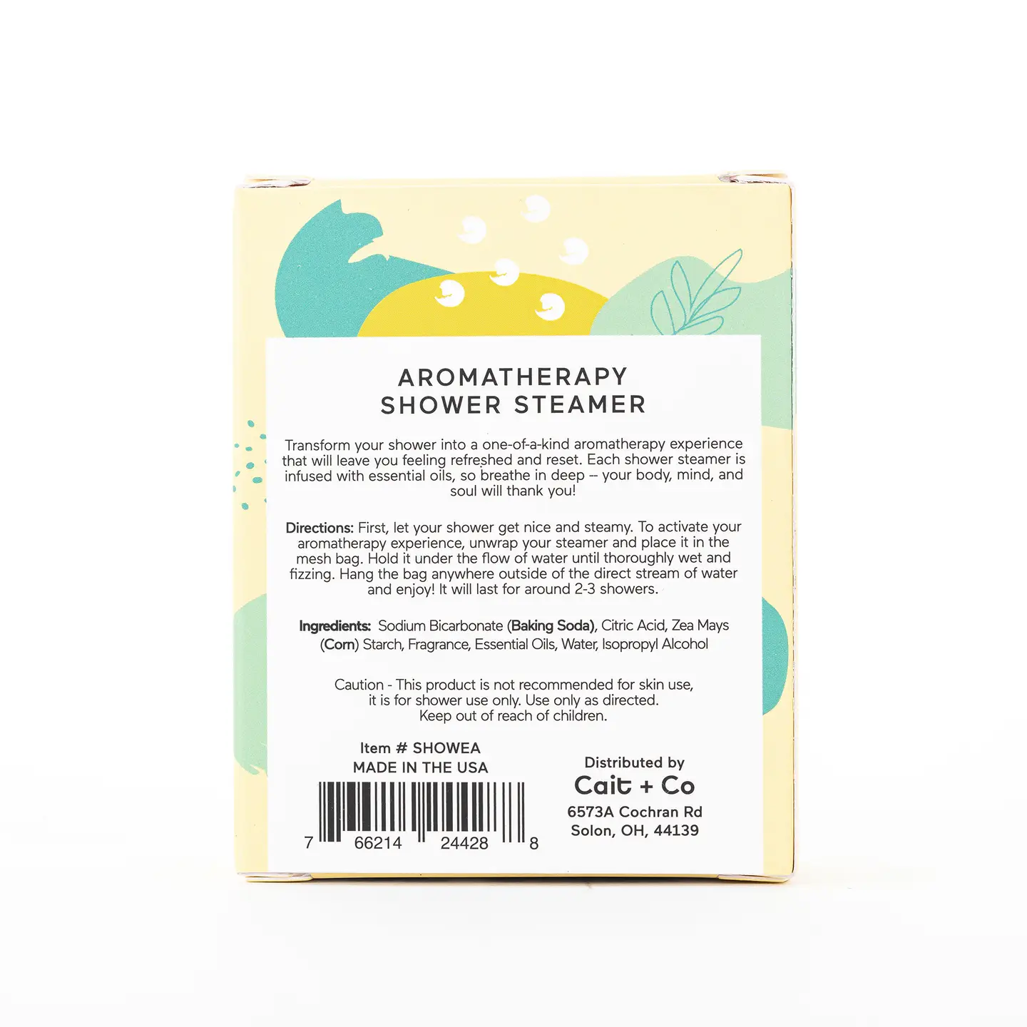 Cait + Co - Luxe Eucalyptus + Aloe Shower Steamer Fizzy Bomb - Image 2
