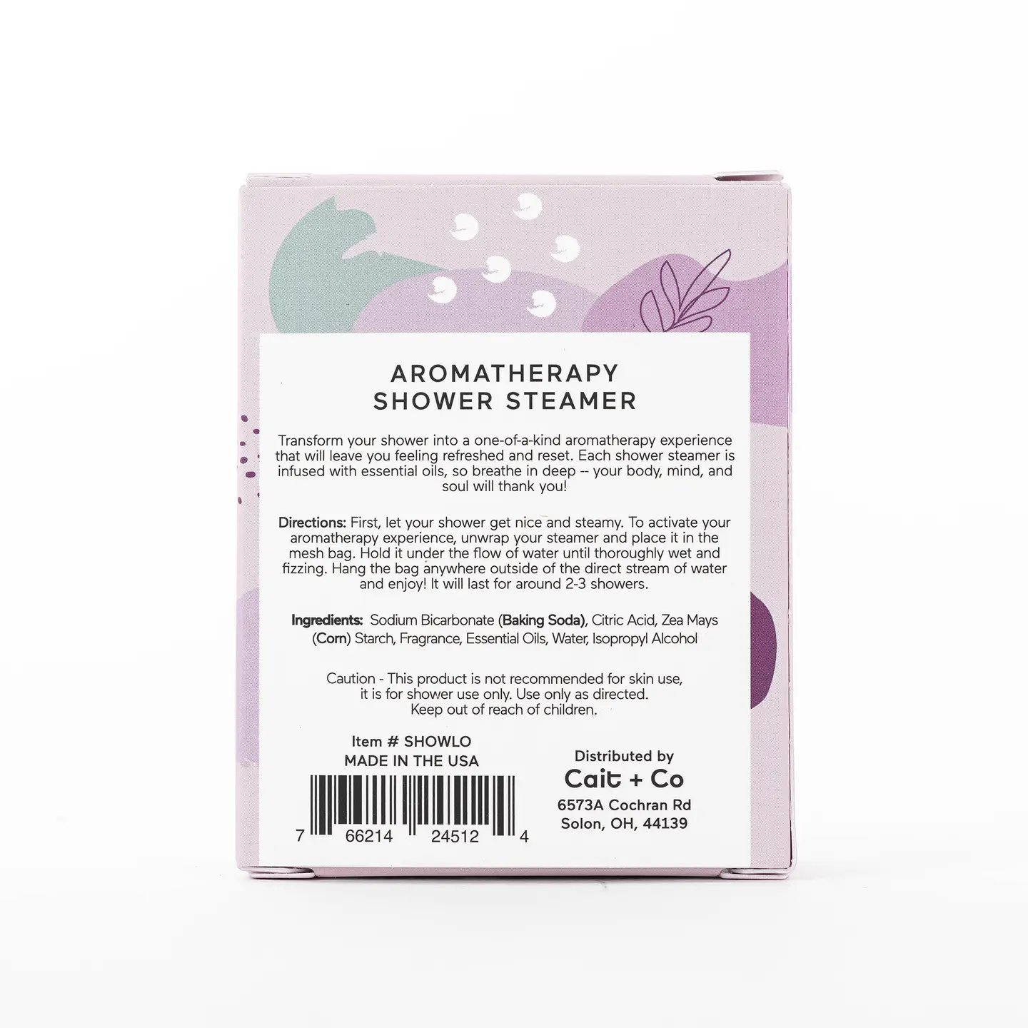 Cait + Co - Luxe Lavender + Oat Shower Steamer Fizzy Bomb - Image 2