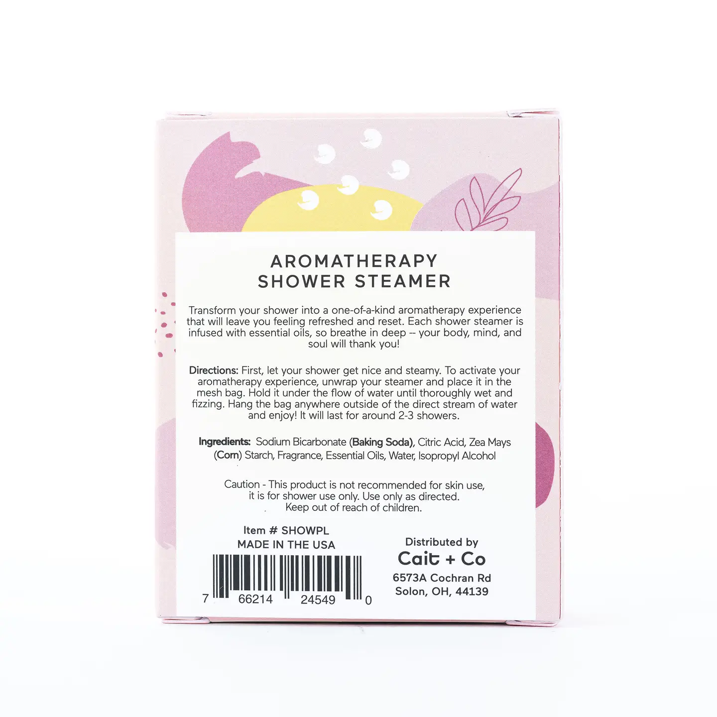 Cait + Co - Luxe Peppermint + Lemon Shower Steamer Fizzy Bomb - Image 2
