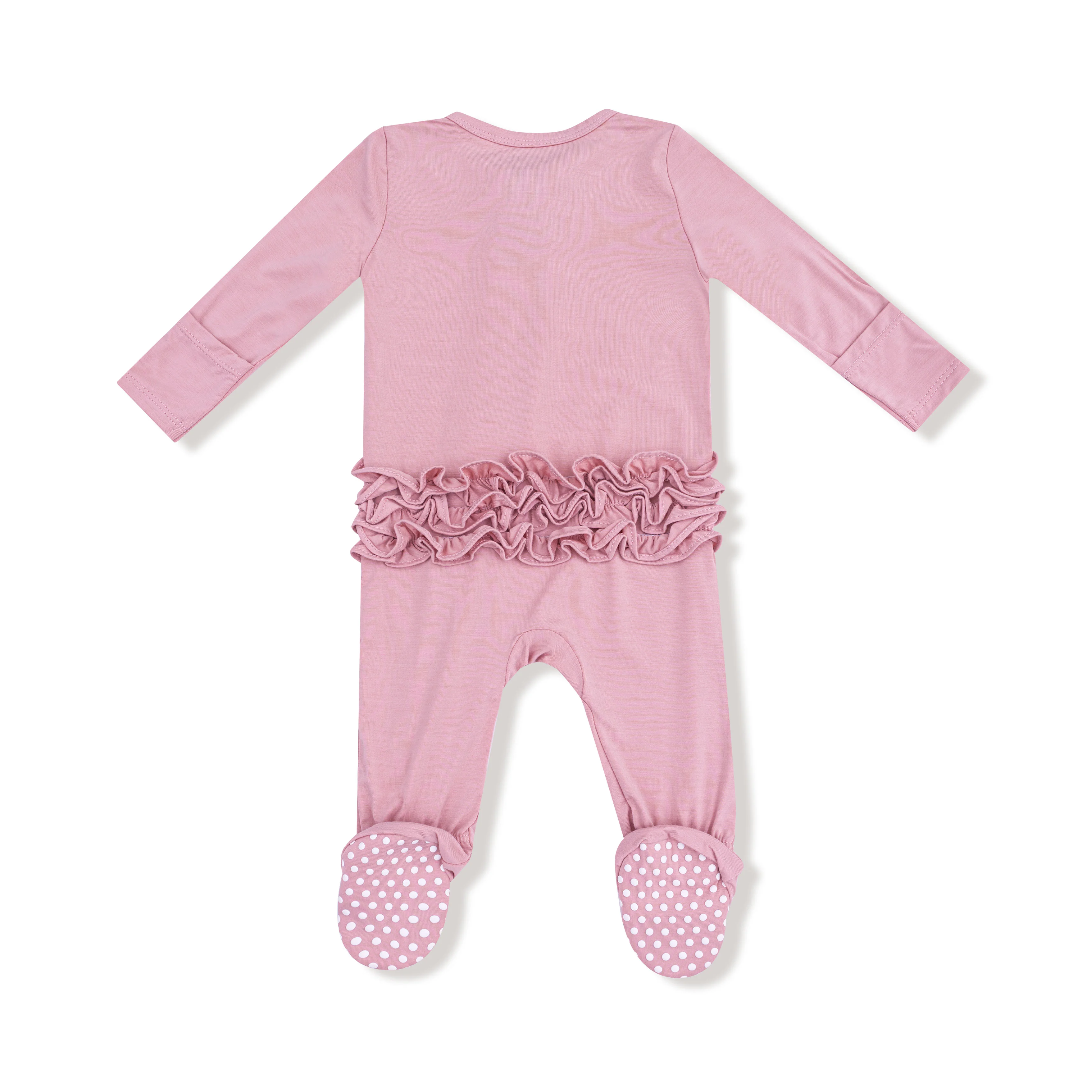 Cameo Ruffle Zipper Footie - Image 2