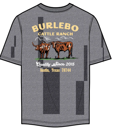 Cattle Ranch Dark Heather Grey Youth Tee