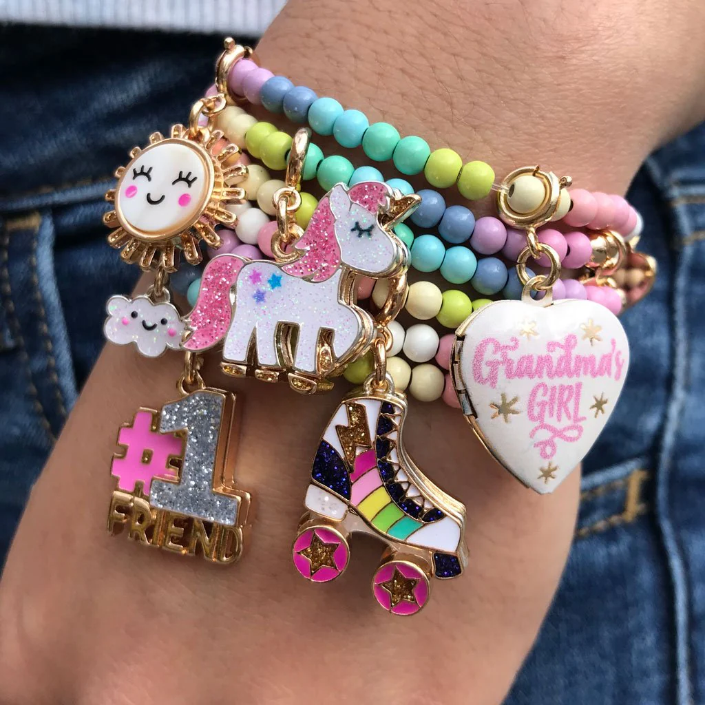 Charm It! - 4mm Pastel Stretch Bead Bracelet - Image 2