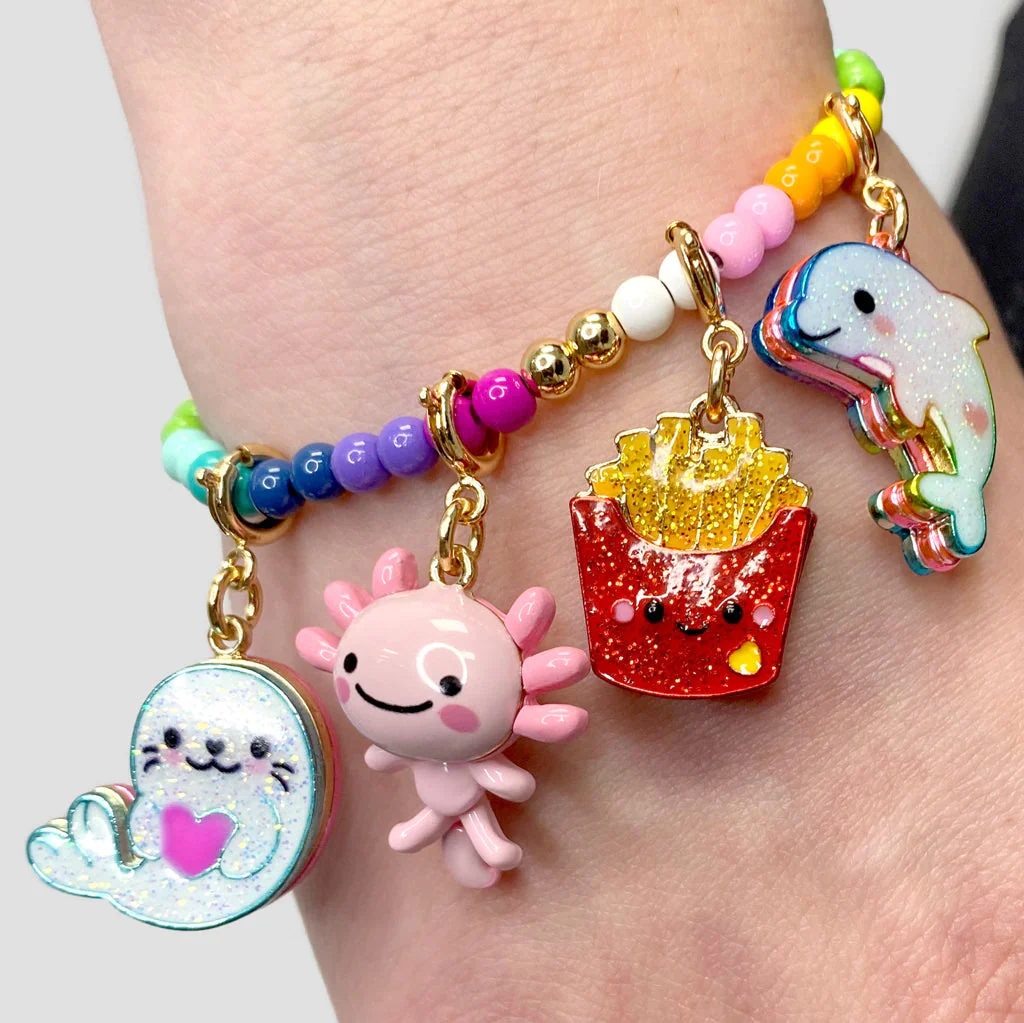 Charm It! - Gold Swivel Axolotl Charm - Image 2