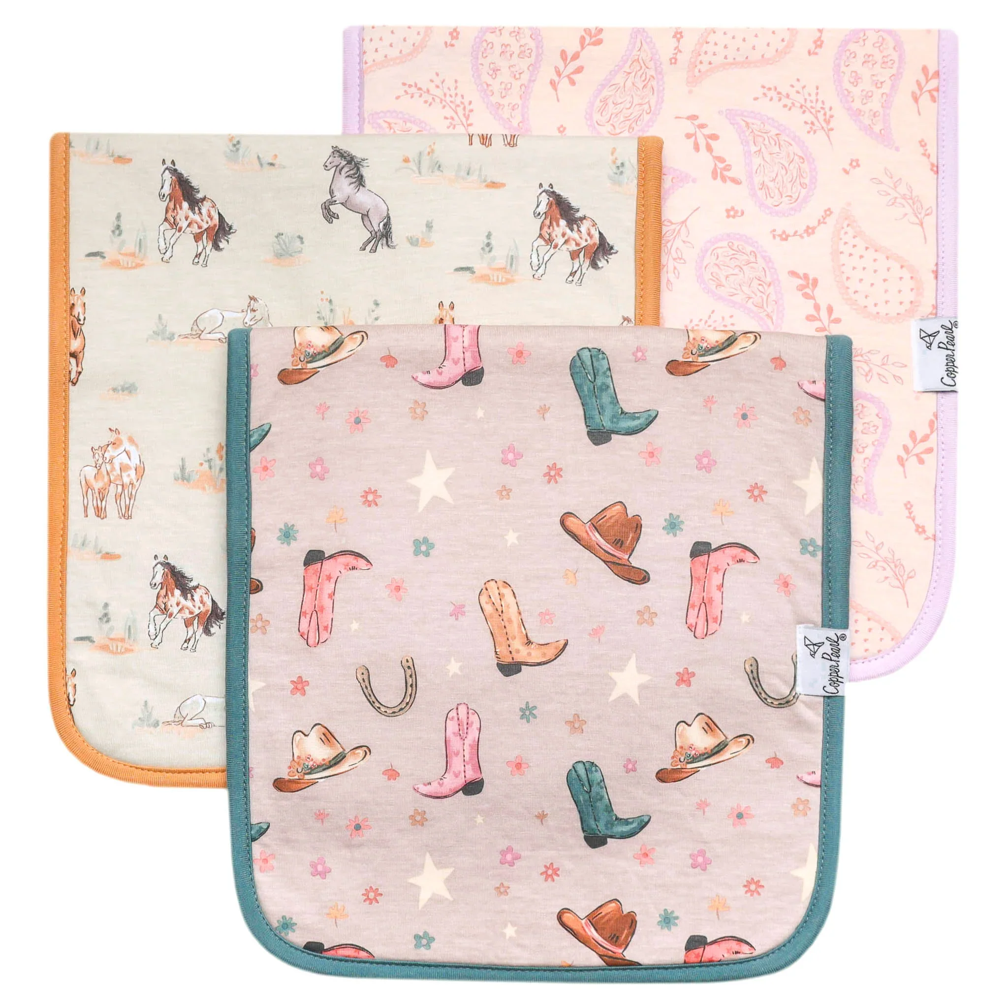 Copper Pearl - Cheyenne Premium Burp Cloths