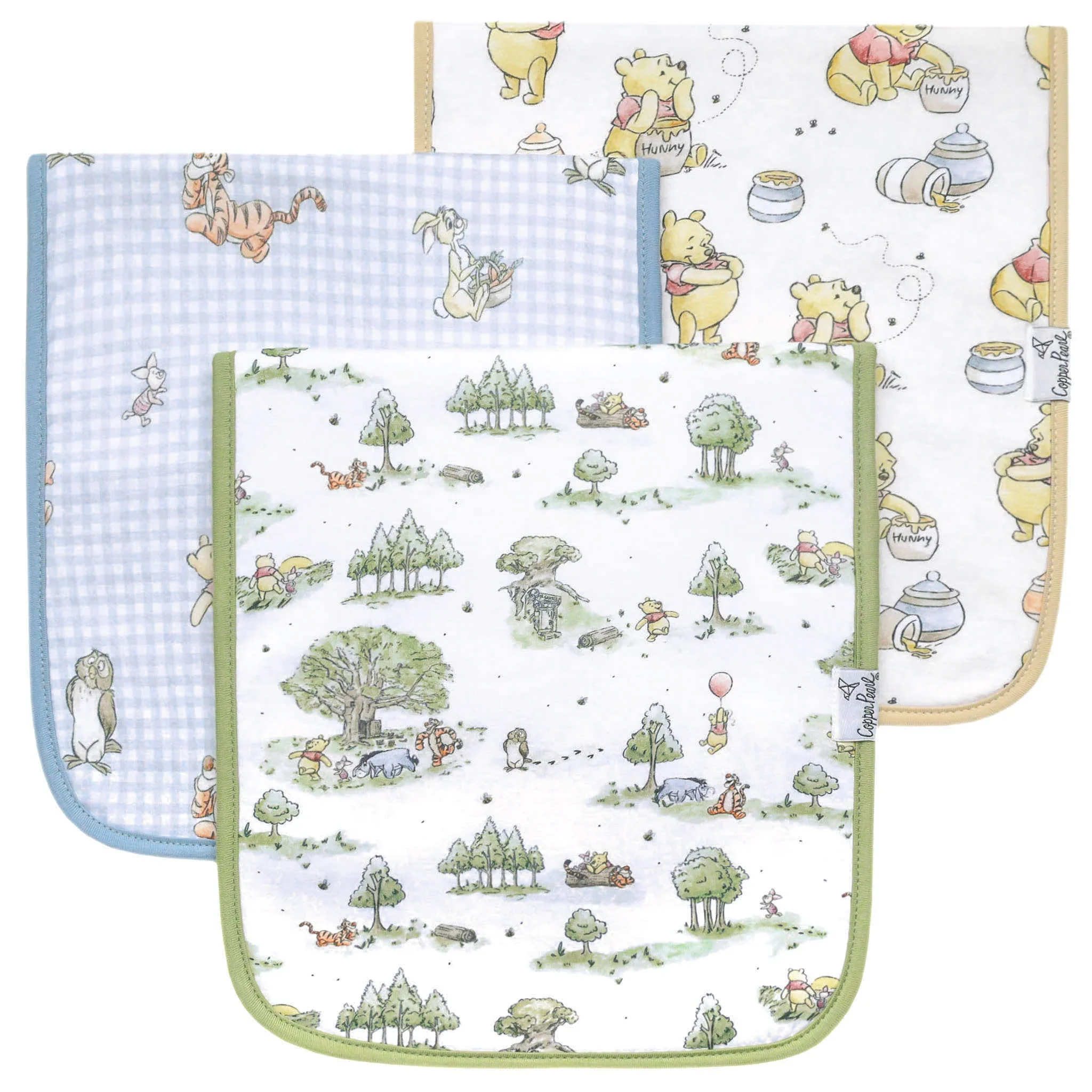 Copper Pearl - Hundred Acre Wood Premium Burp Cloths