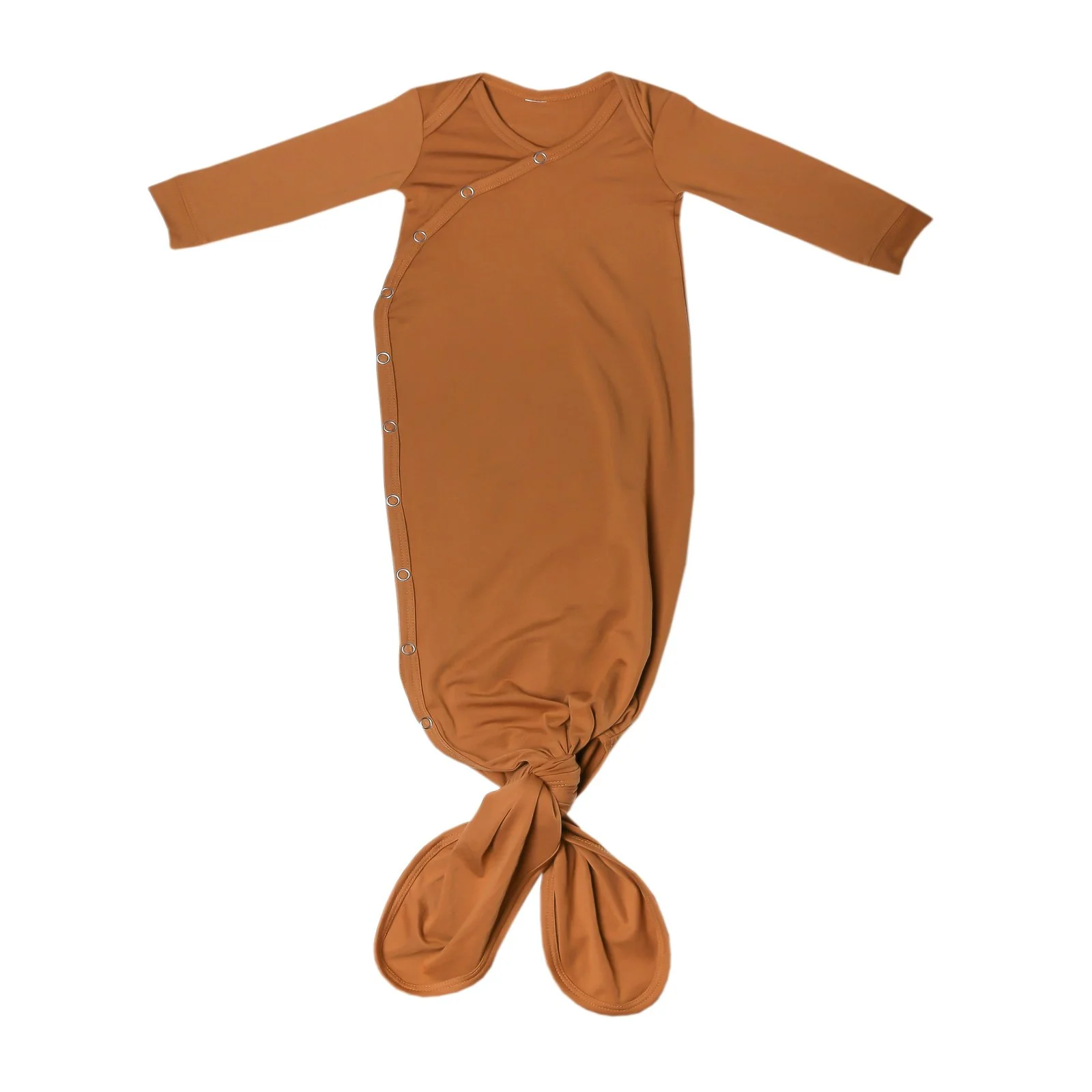 Copper Pearl - Newborn Knotted Gown - Camel