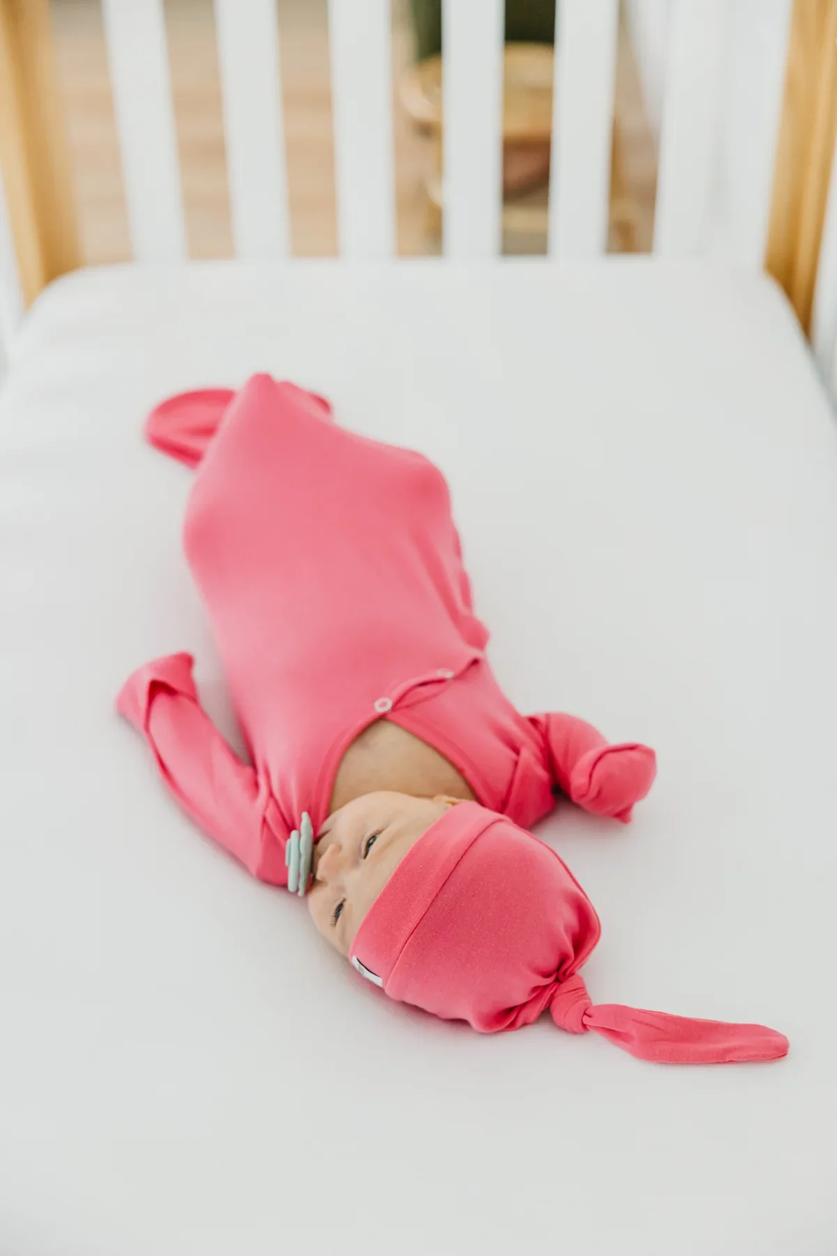 Copper Pearl Top Knot Hat - Flamingo - Image 2
