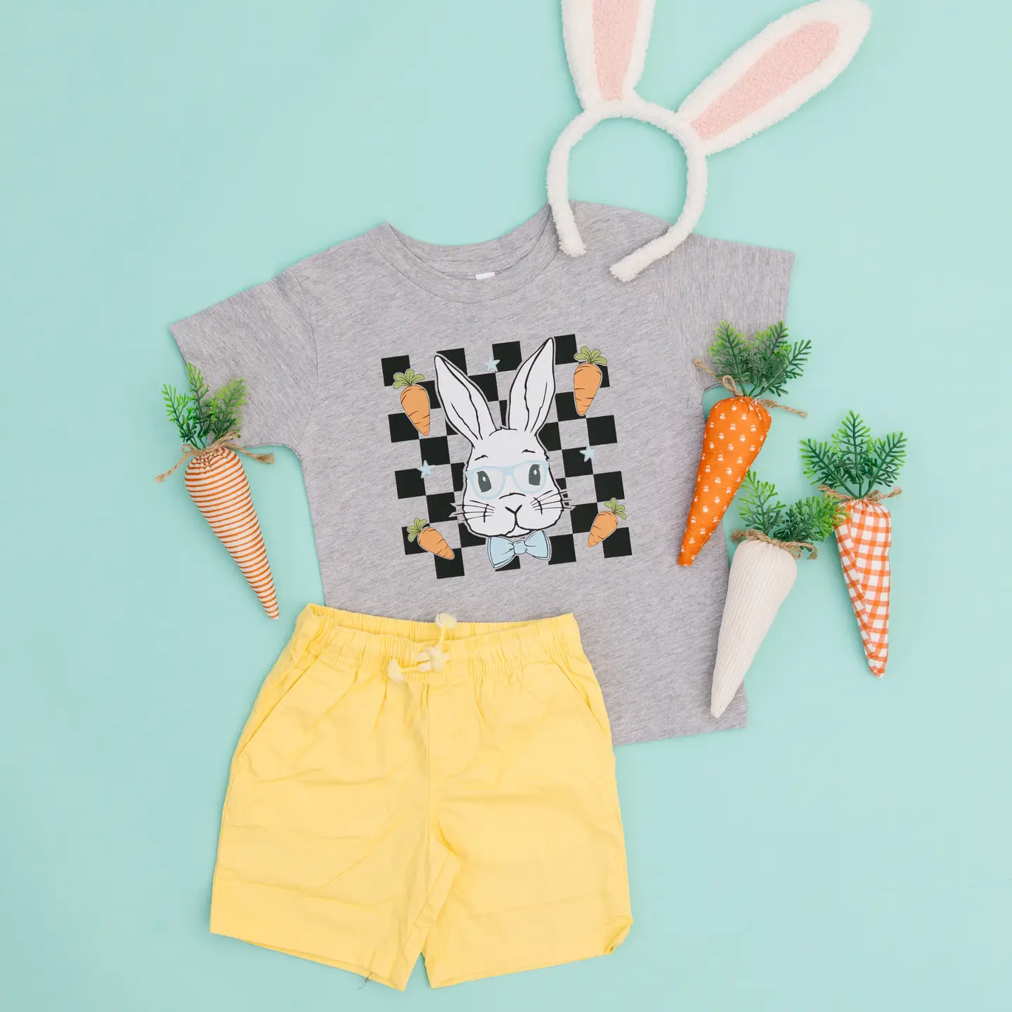 Cotton Tail Bunny Bow Tie Toddler and Youth Easter Shirt - Image 2