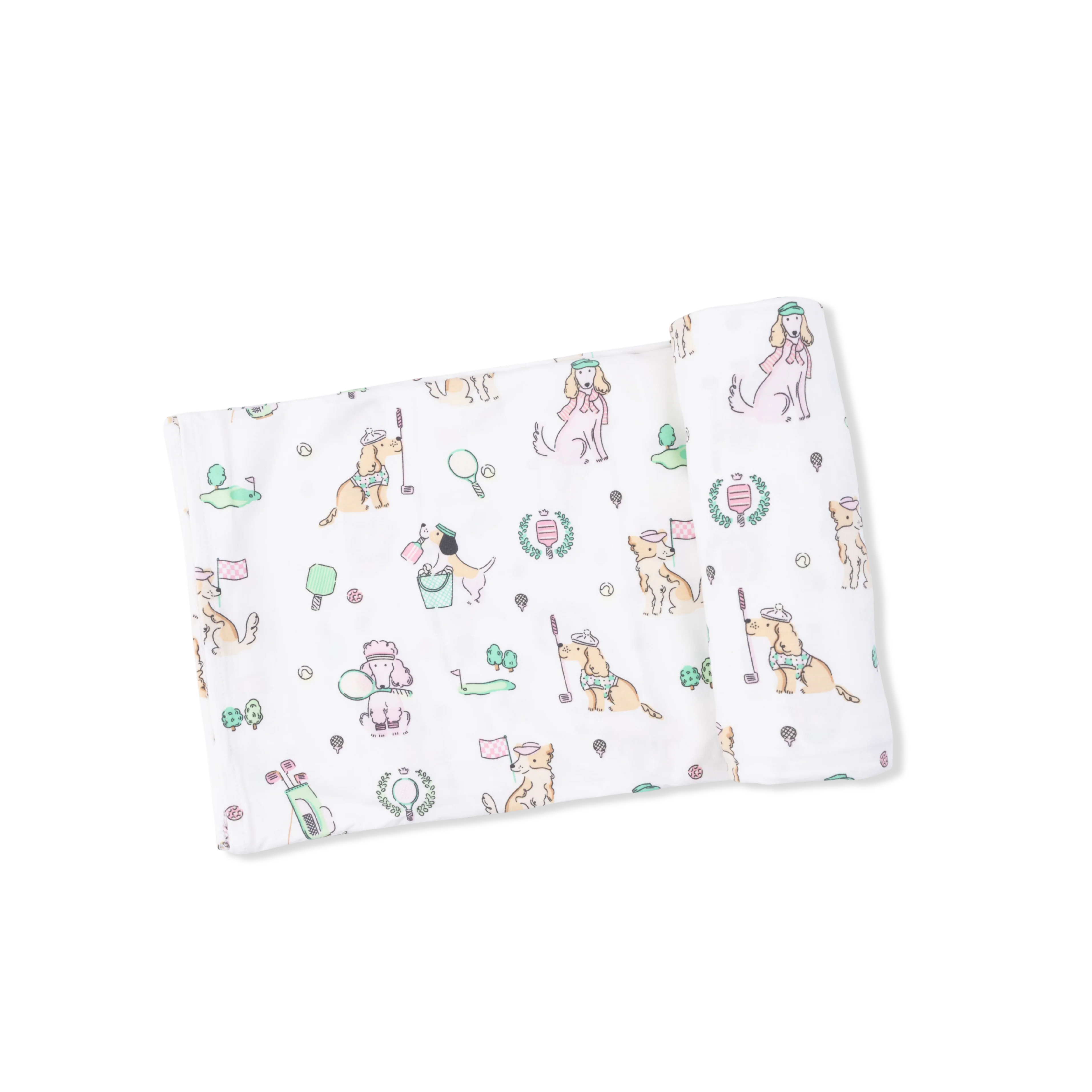 Country Club Dogs Pink - Swaddle Blanket