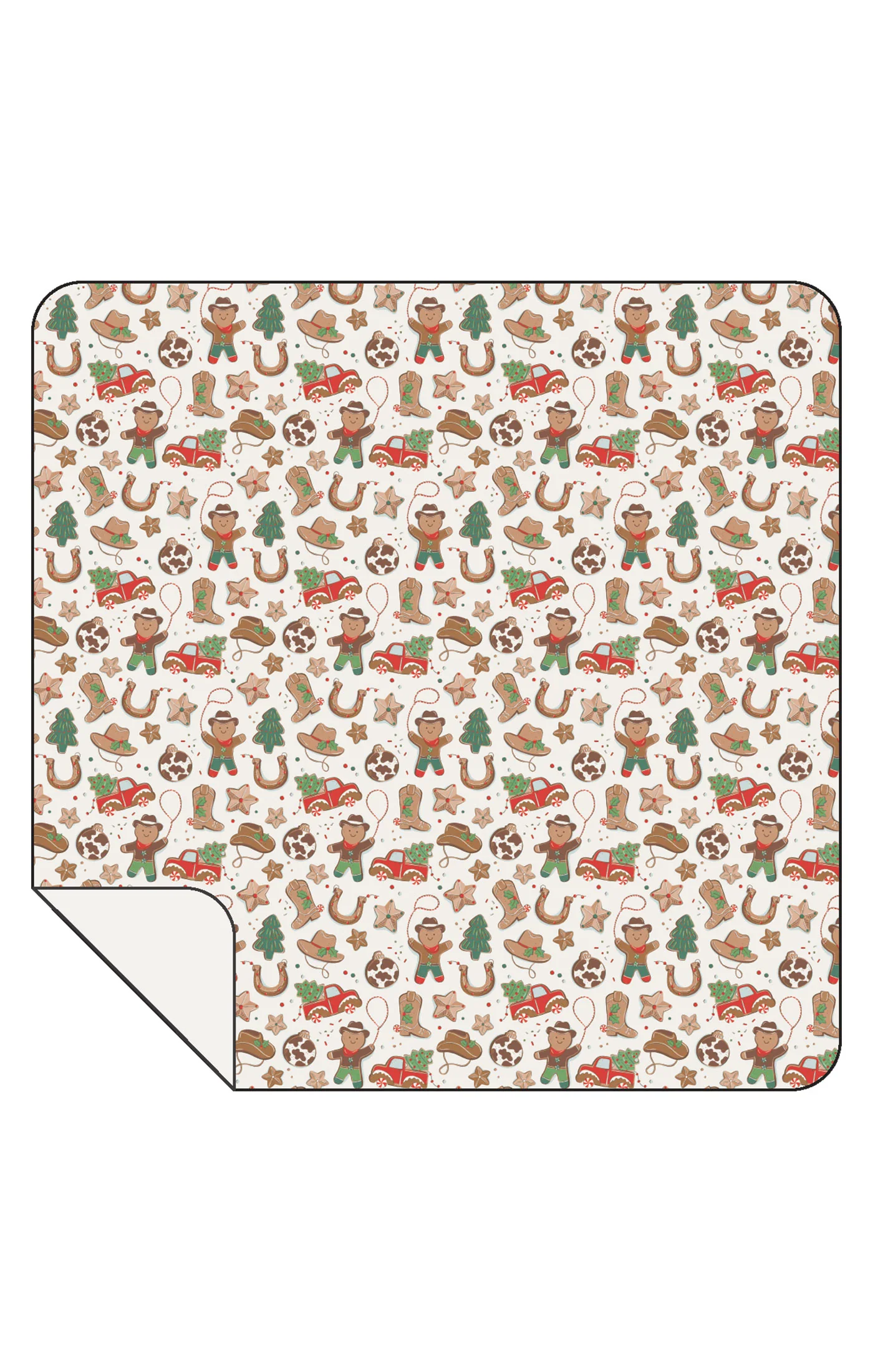 Cowboy Christmas Swaddle Blanket