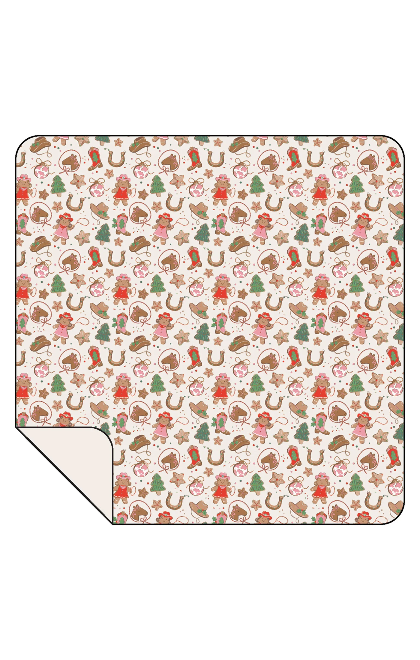 Cowgirl Christmas Swaddle Blanket
