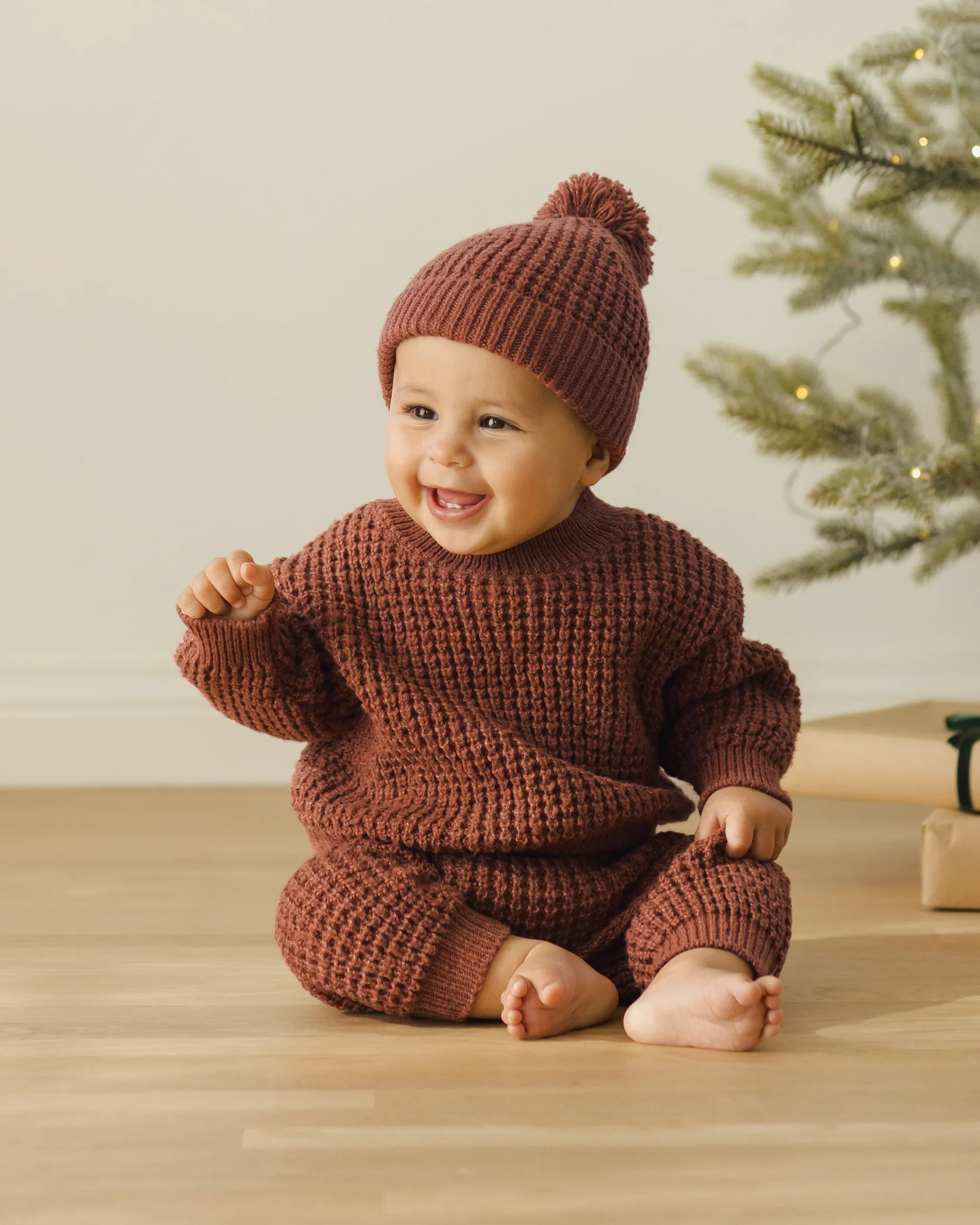 Cranberry Chunky Knit Sweater - Image 2