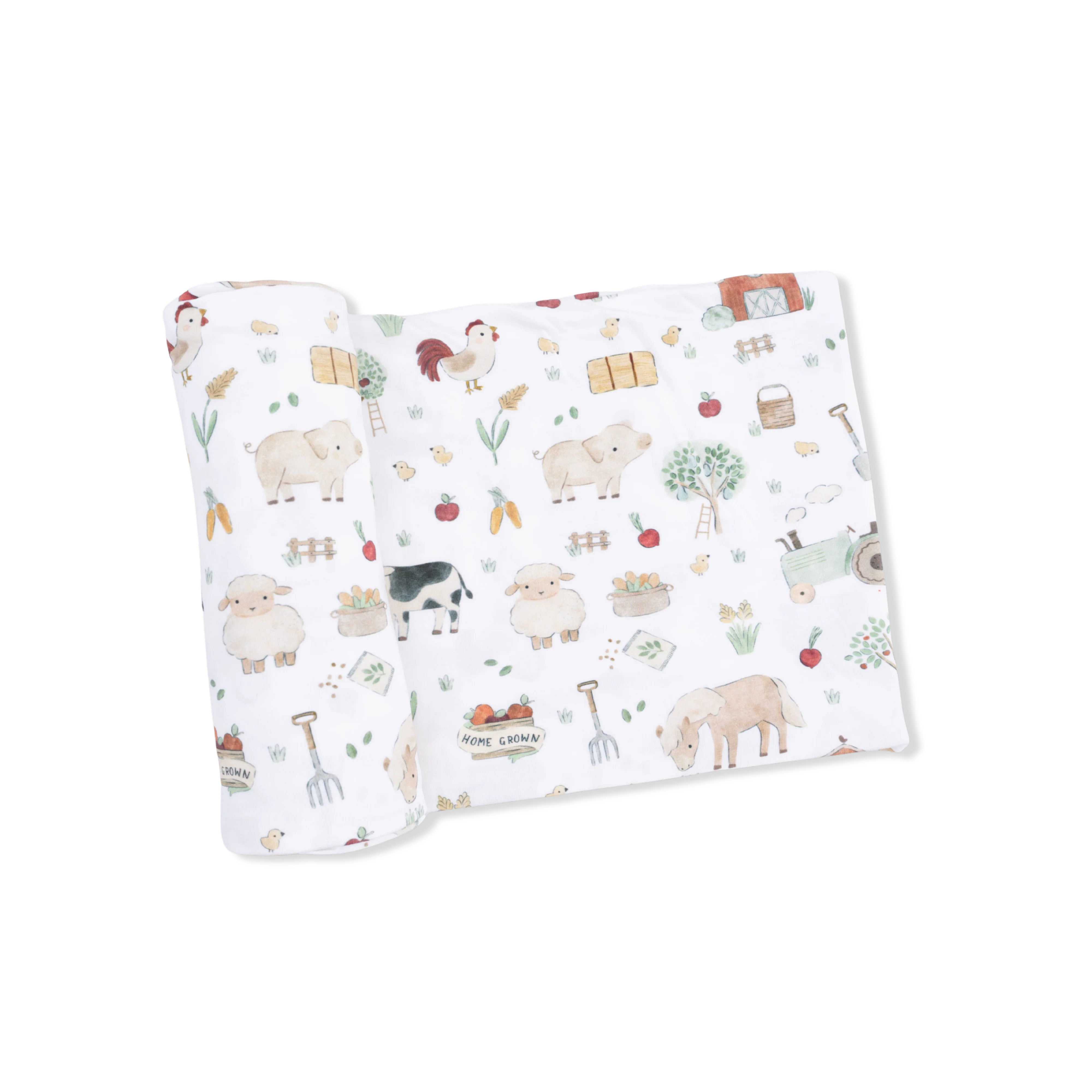 Cute Farm Animals Swaddle Blanket - Image 2
