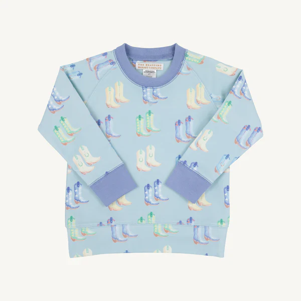 Cute to Boot Buckhead Blue Cassidy Comfy Crewneck