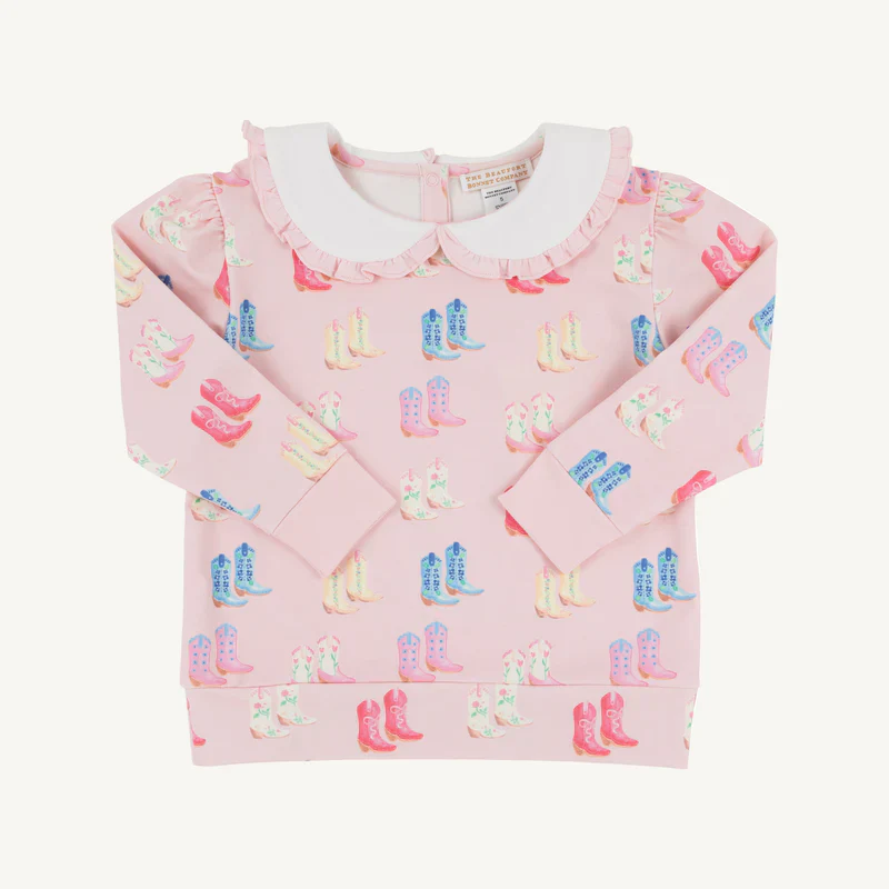 Cute to Boot Maude's Ruffle Cassidy Comfy Crewneck
