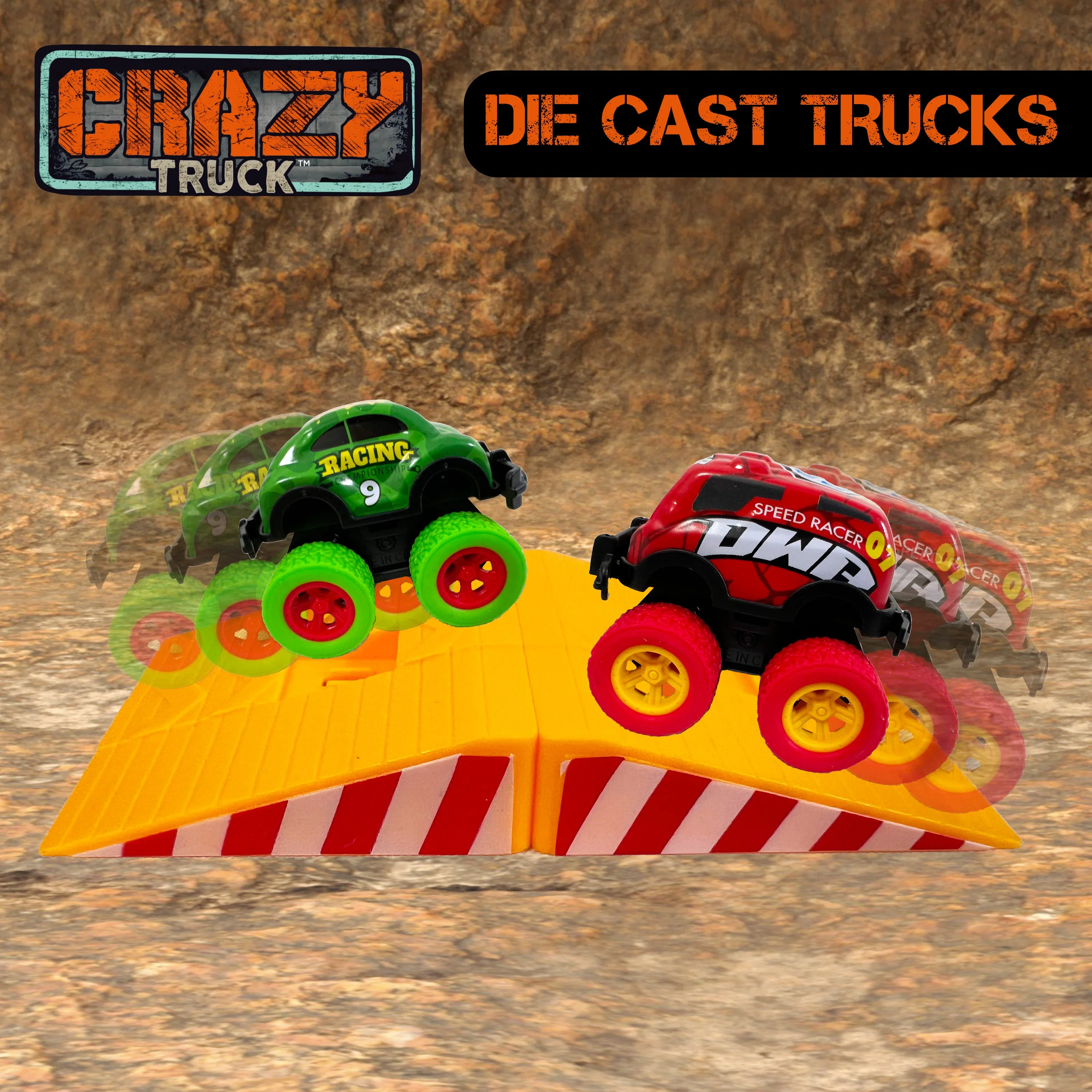Die Cast Pull-Back Trucks 10 PC Set - Image 2