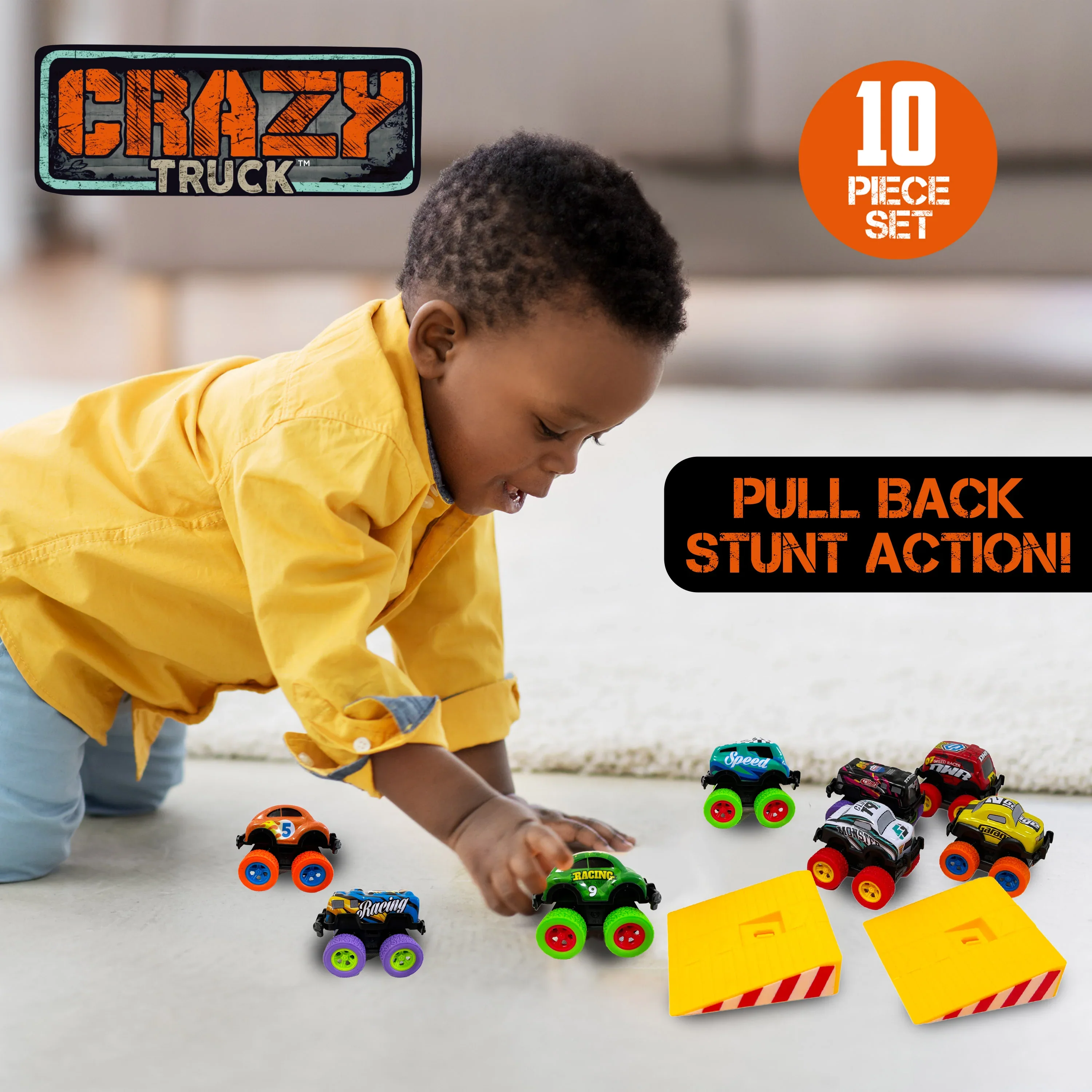 Die Cast Pull-Back Trucks 10 PC Set - Image 3