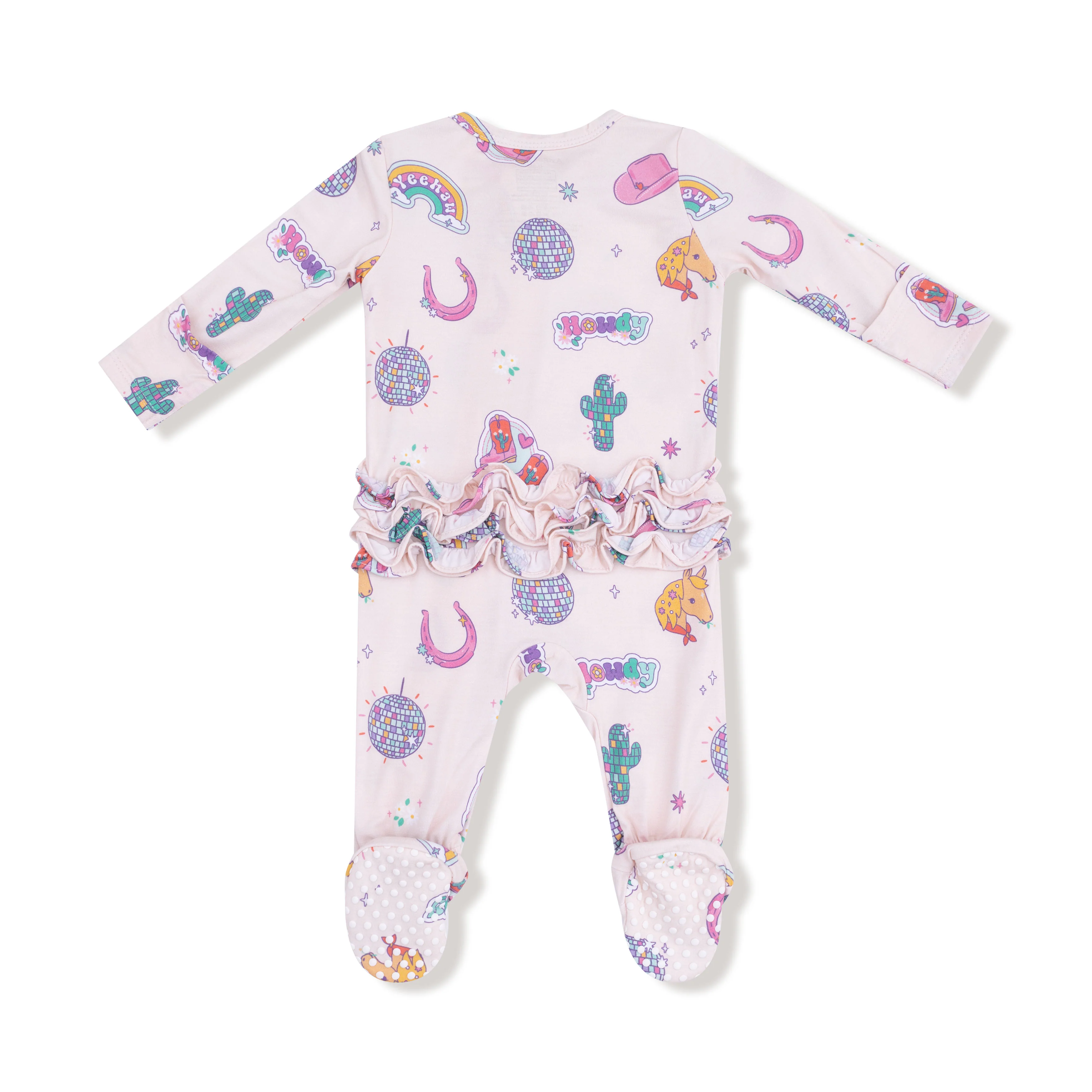Disco Cowgirl Ruffle Zipper Footie - Image 2