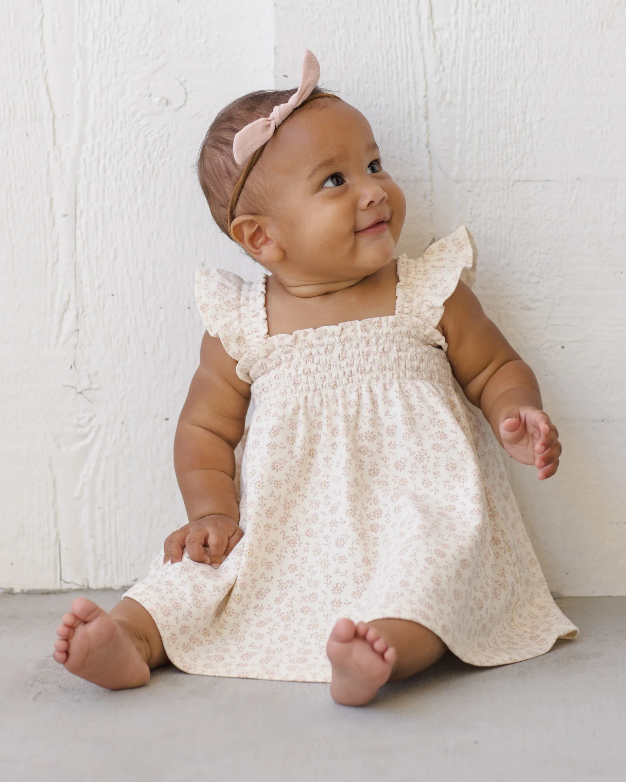 Ditsy Smocked Jersey Dress - Image 2