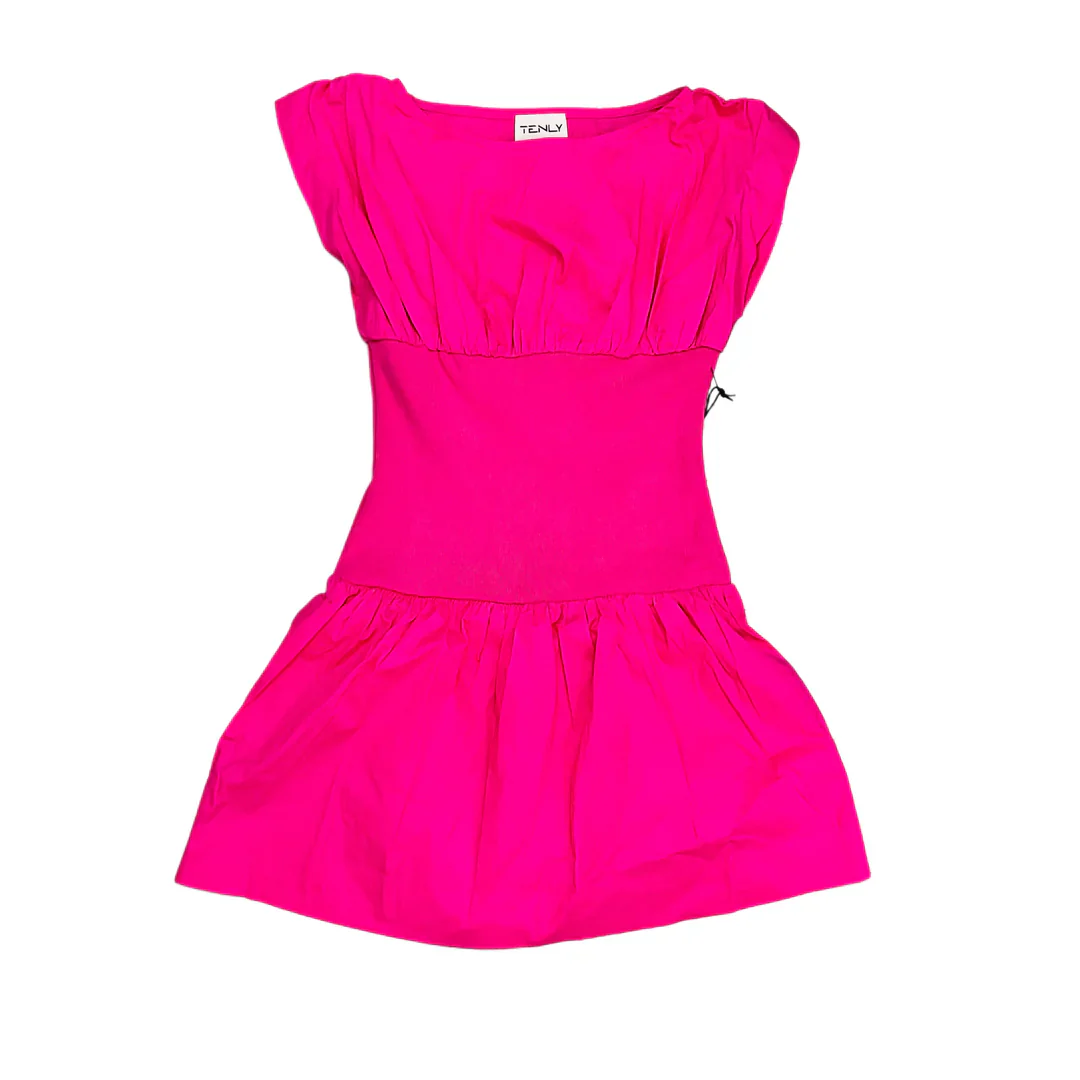 Dragon Fruit Poplin Kimono Mini Dress