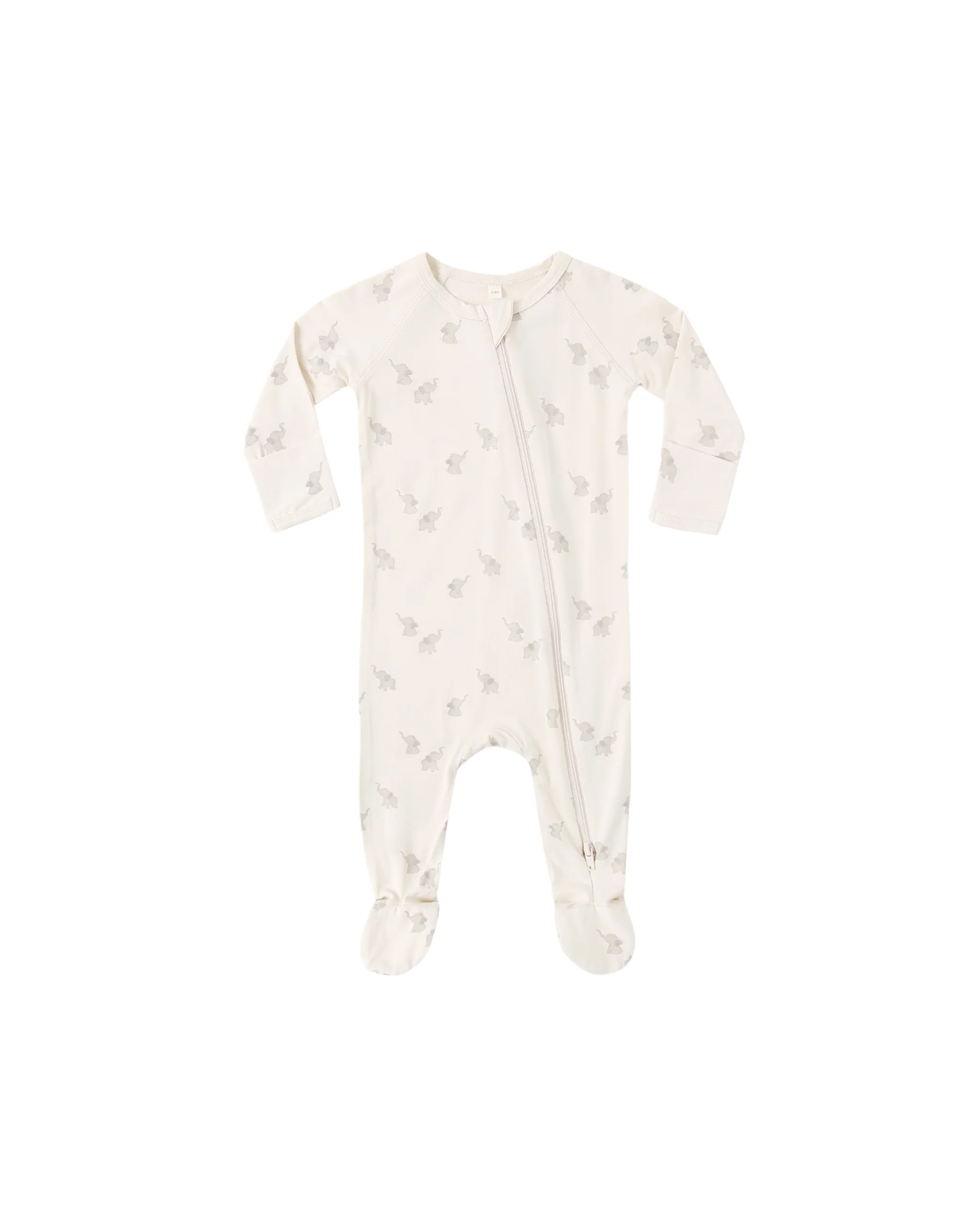 Elephants Bamboo Zip Footie