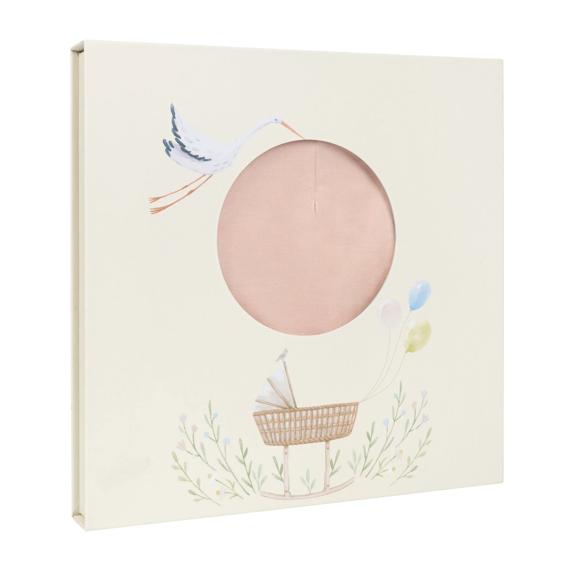 Ely's & Co - Rose Pink Modal Swaddle & Beanie Set in Gift Box - Image 2