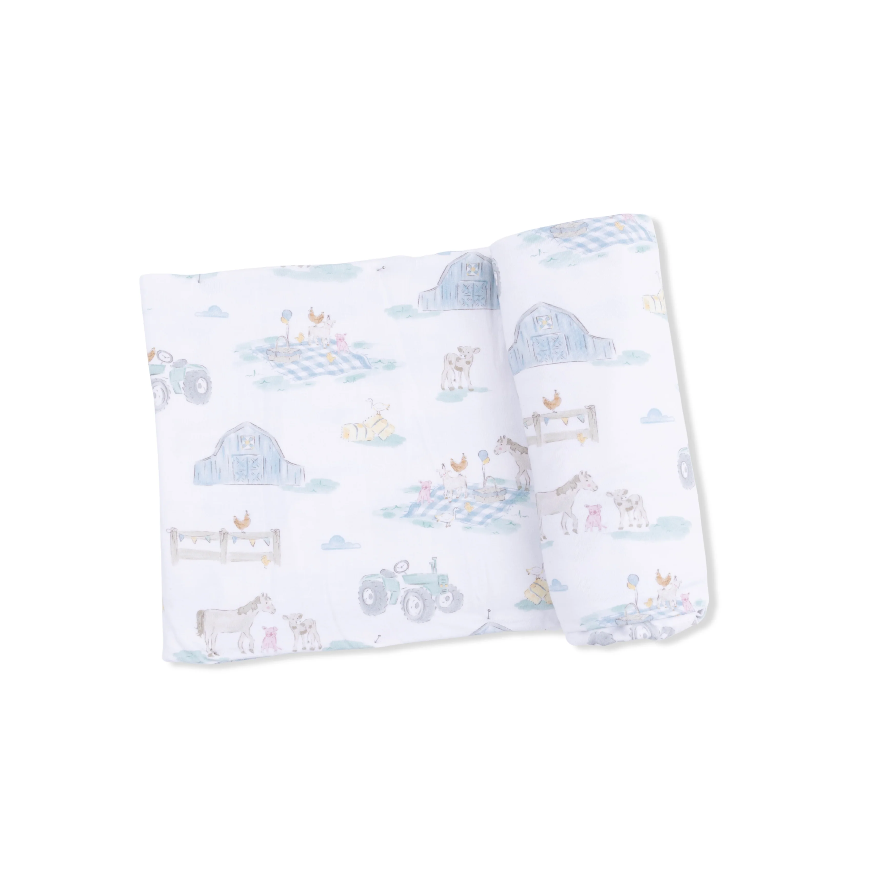 Farm Animal Party Swaddle Blanket