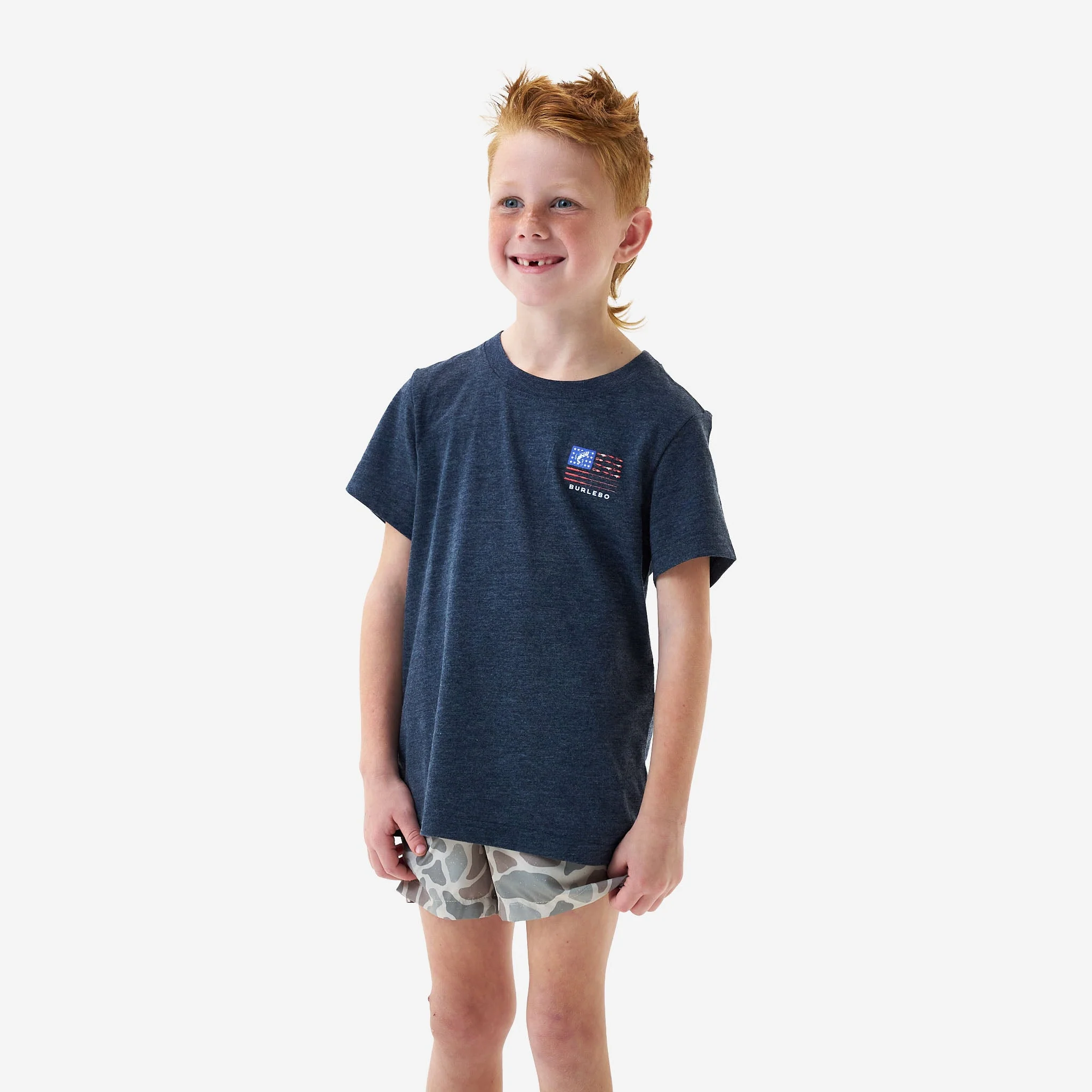 Fishing USA Heather Navy Youth Tee - Image 2