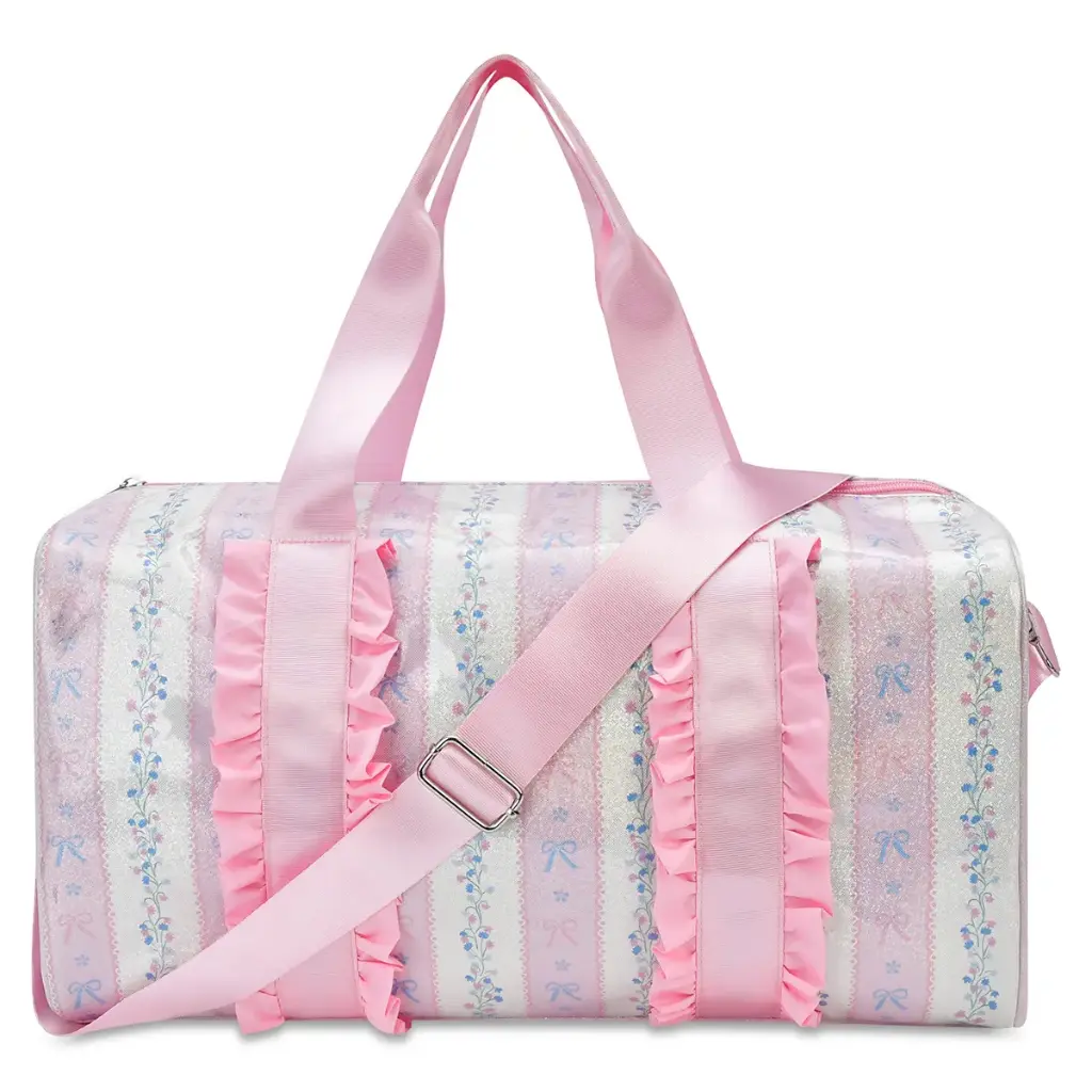 Floral Stripes Duffle Bag