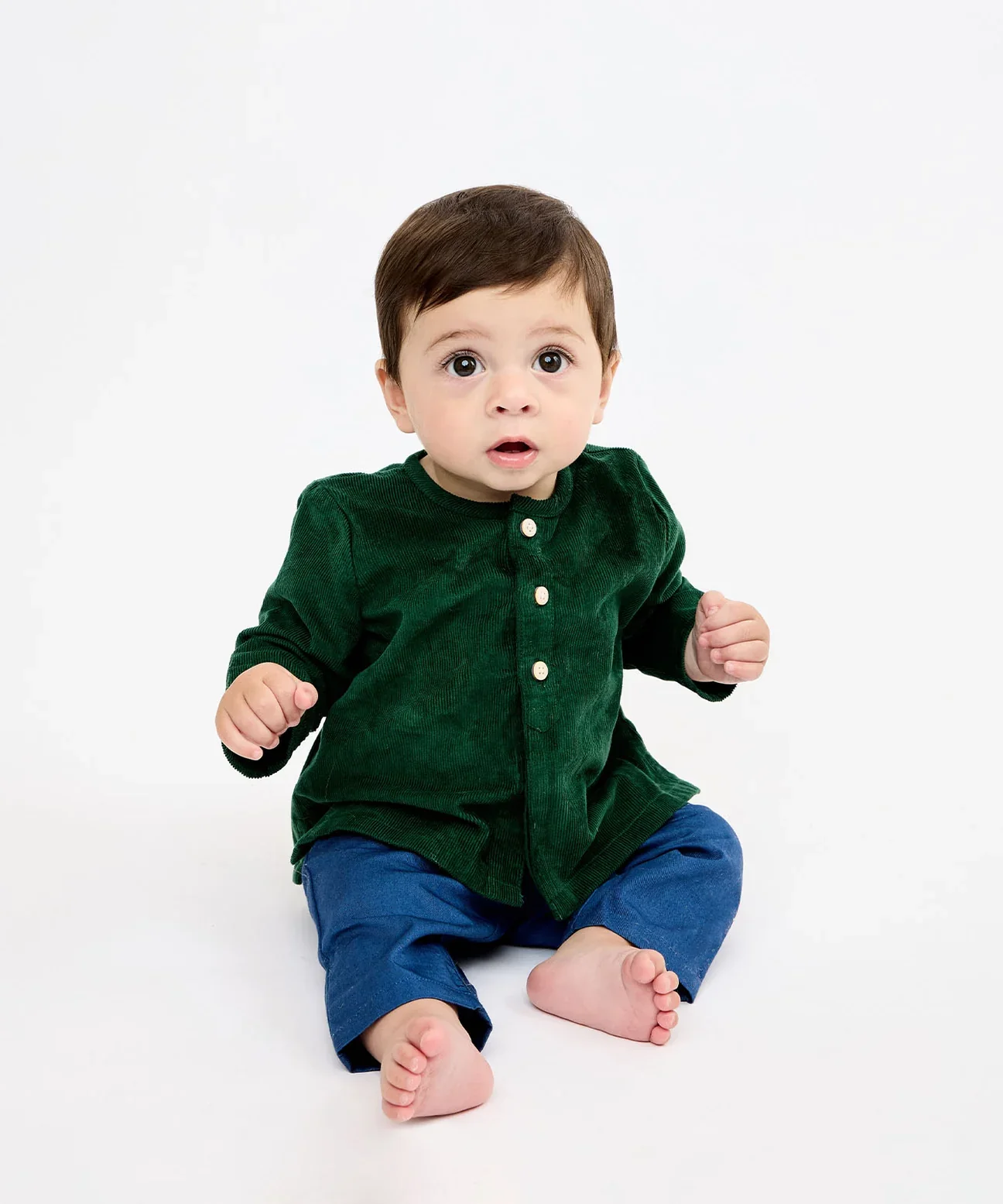 Forest Corduroy Lupo Baby Shirt - Image 2