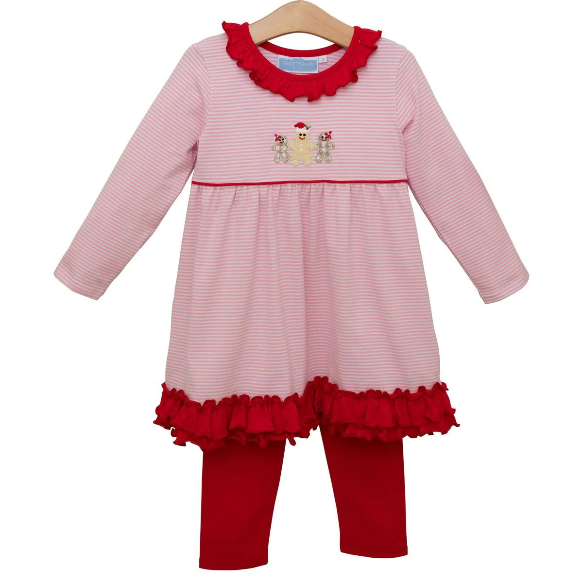 Gingerbread Ruffle Pant Set