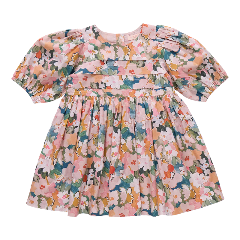 Girls Evelyn Dress - Watercolor Floral