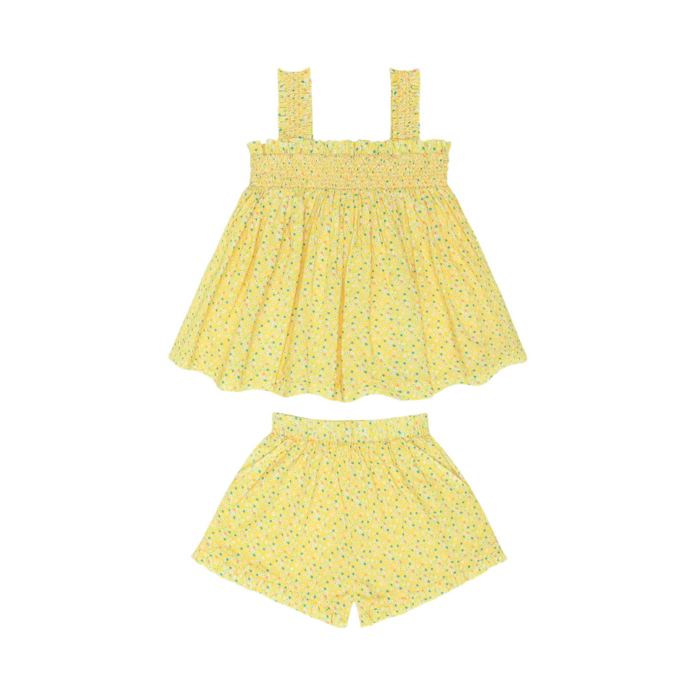 girls petite fleur top and short set