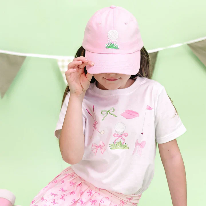 Golf Tee Bow Patch Baseball Hat - Ballet - Image 2
